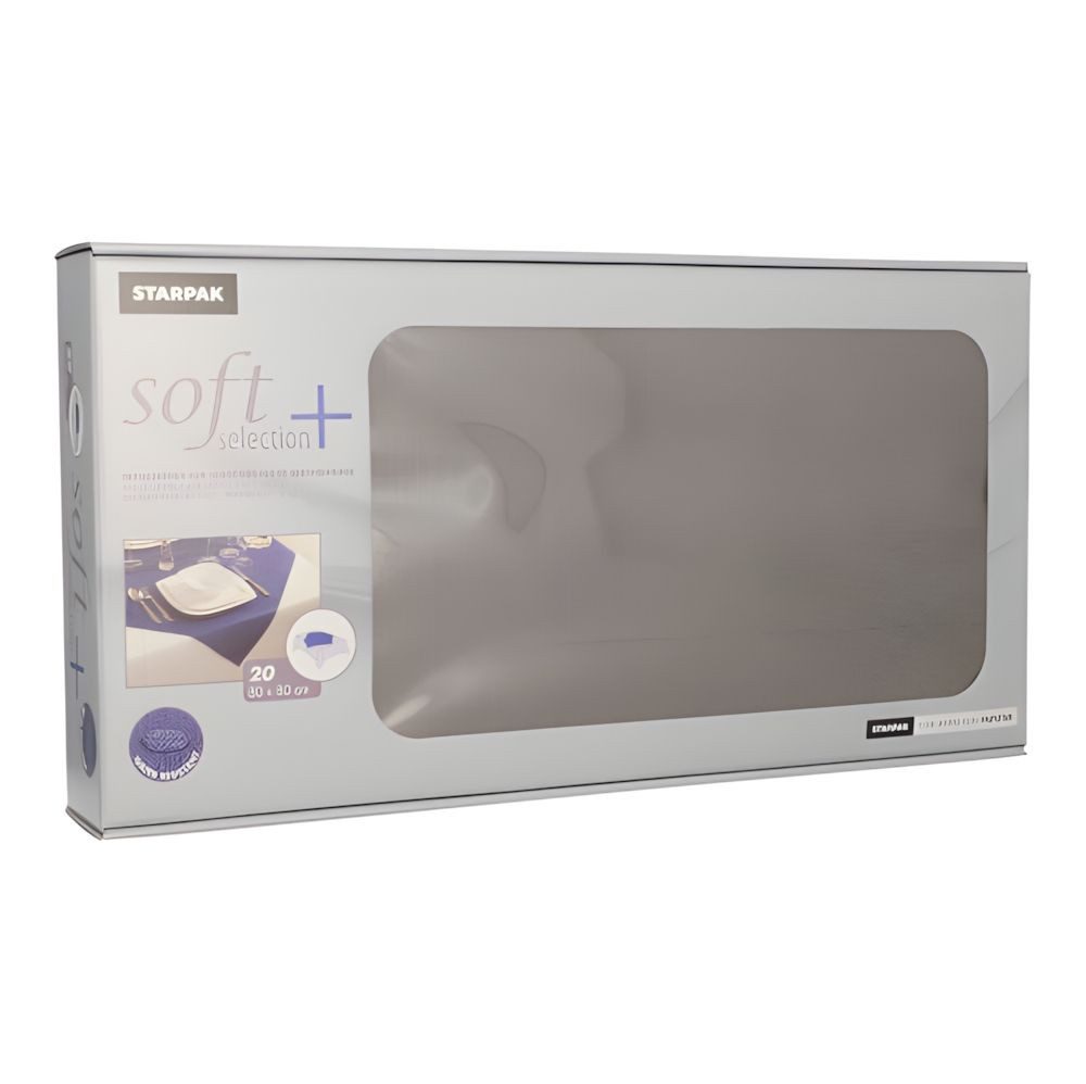 PAPSTAR Mitteldecke 20 x stoffähnlich Vlies soft selection plus 80 x 80 cm grau