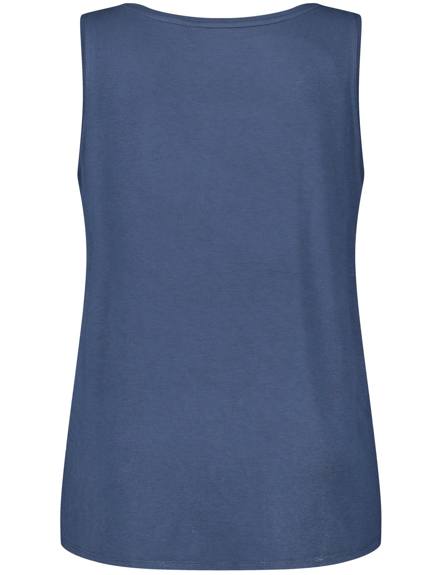 Mood Shirttop mit Seitenschlitzen Basic-Top Samoon Blue