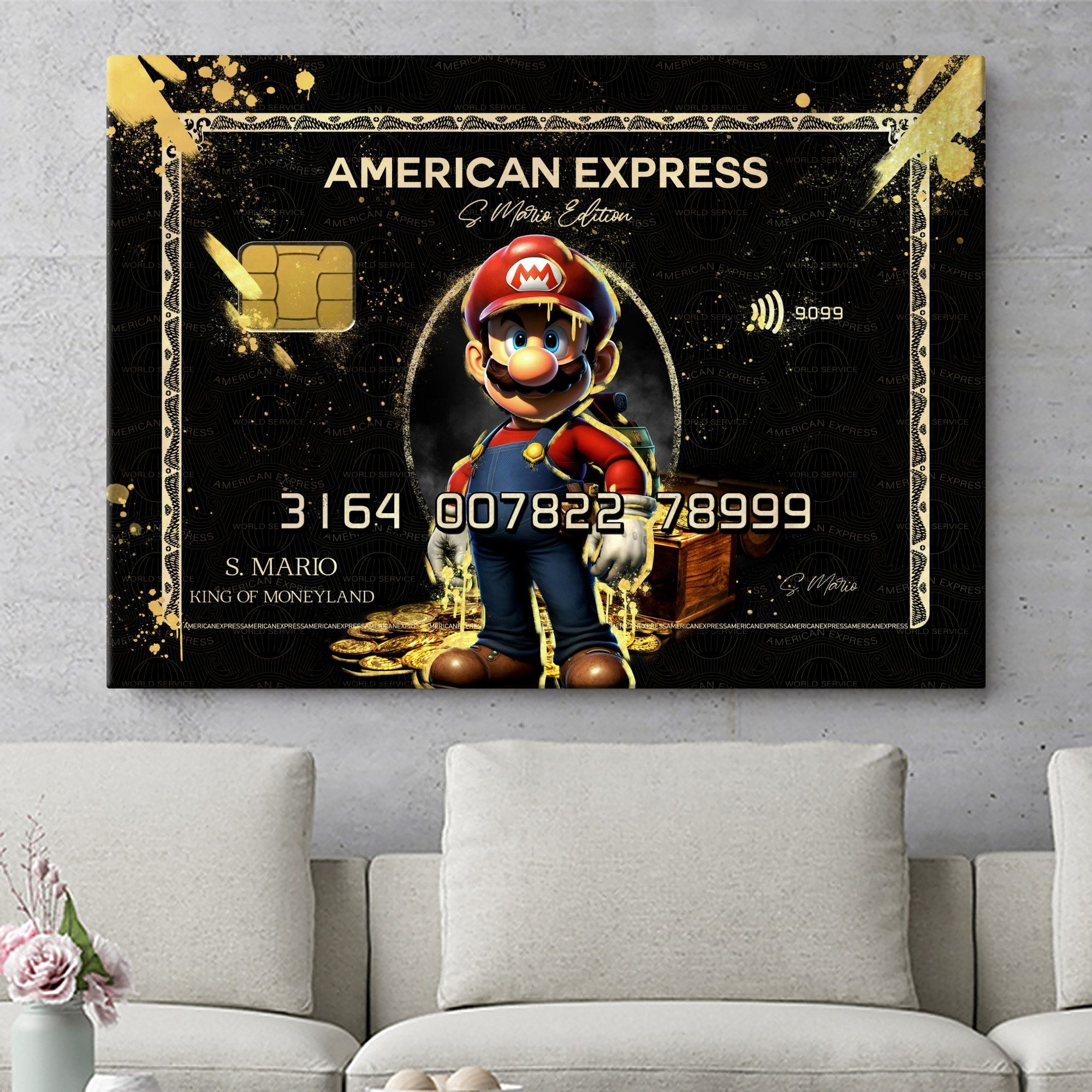 Artmazing Leinwandbild Super Amex, Super Amex, gesp. auf FSC Echtholz-Keilrahmen, in versch. Größen