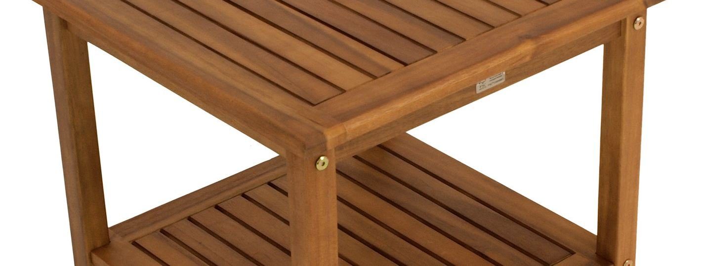 DEGAMO Beistelltisch ST. VINCENT (1-St), quadratisch 50x50cm, Akazie, für I günstig online kaufen