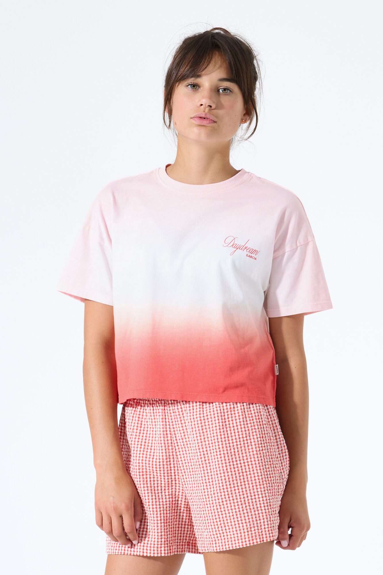 Garcia Kurzarmshirt mit Farbverlauf und Print/für Girls