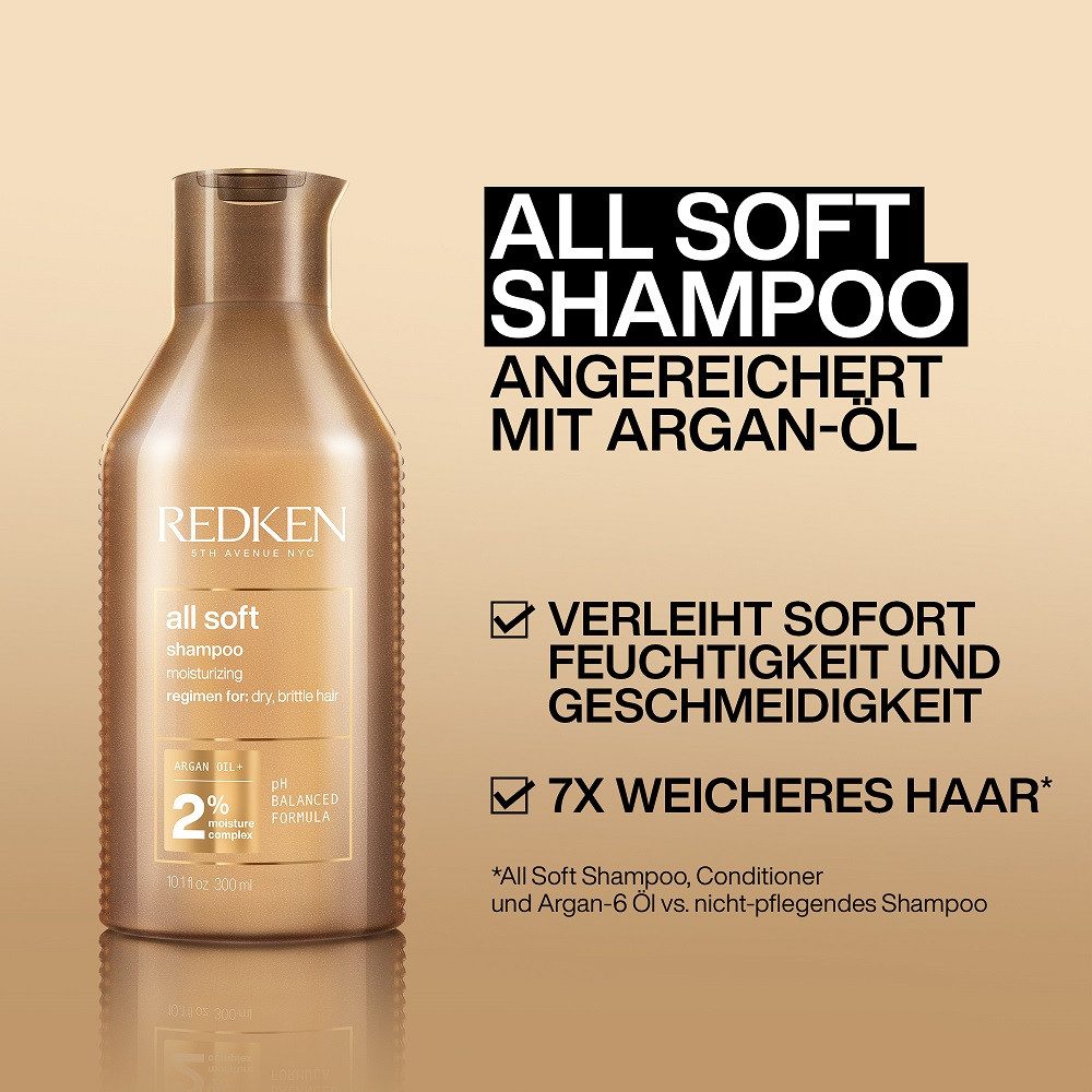 Redken Haarpflege-Set Geschenkset All Soft Shampoo 300 ml + Conditioner 300 ml