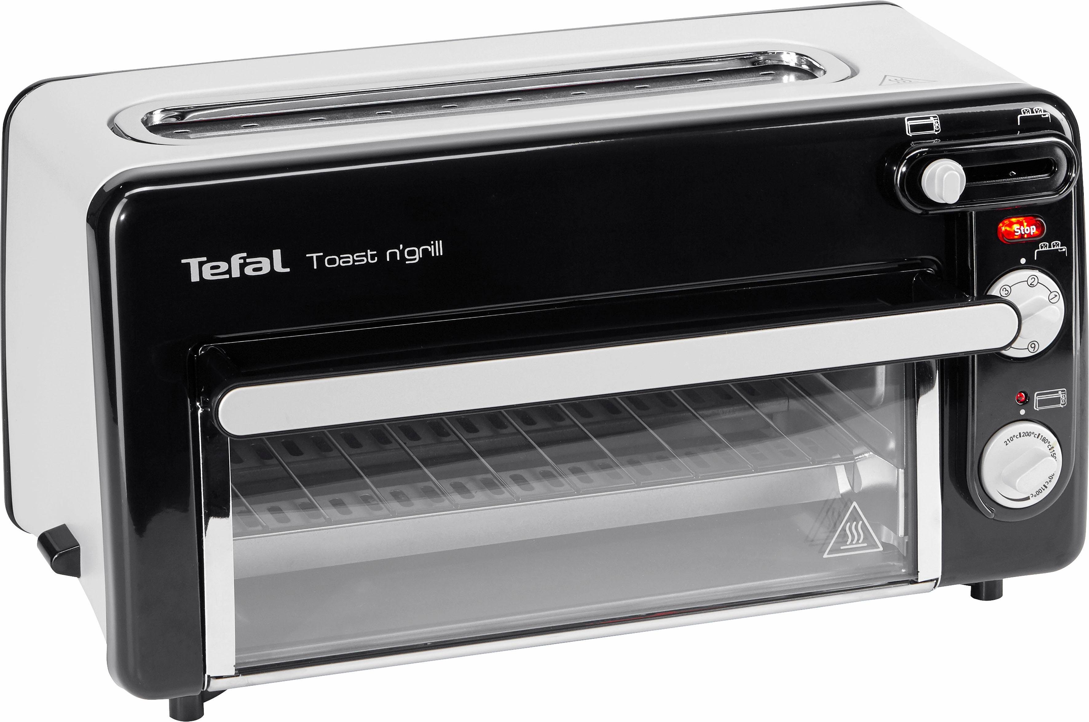 Tefal Minibackofen TL6008 Toast n' Grill, sehr energieeffizient und  schnell, 1300 Watt, Sehr energieeffizient und schnell - ohne Vorheizen -  Energieersparnis bis zu 75%