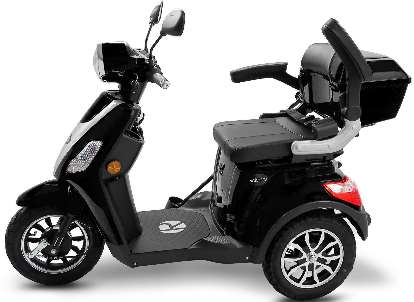 Rolektro Elektromobil Rolektro E-Trike 25 V.3, Lithium Akku, 1000 W, 25 km/h, (mit Topcase)