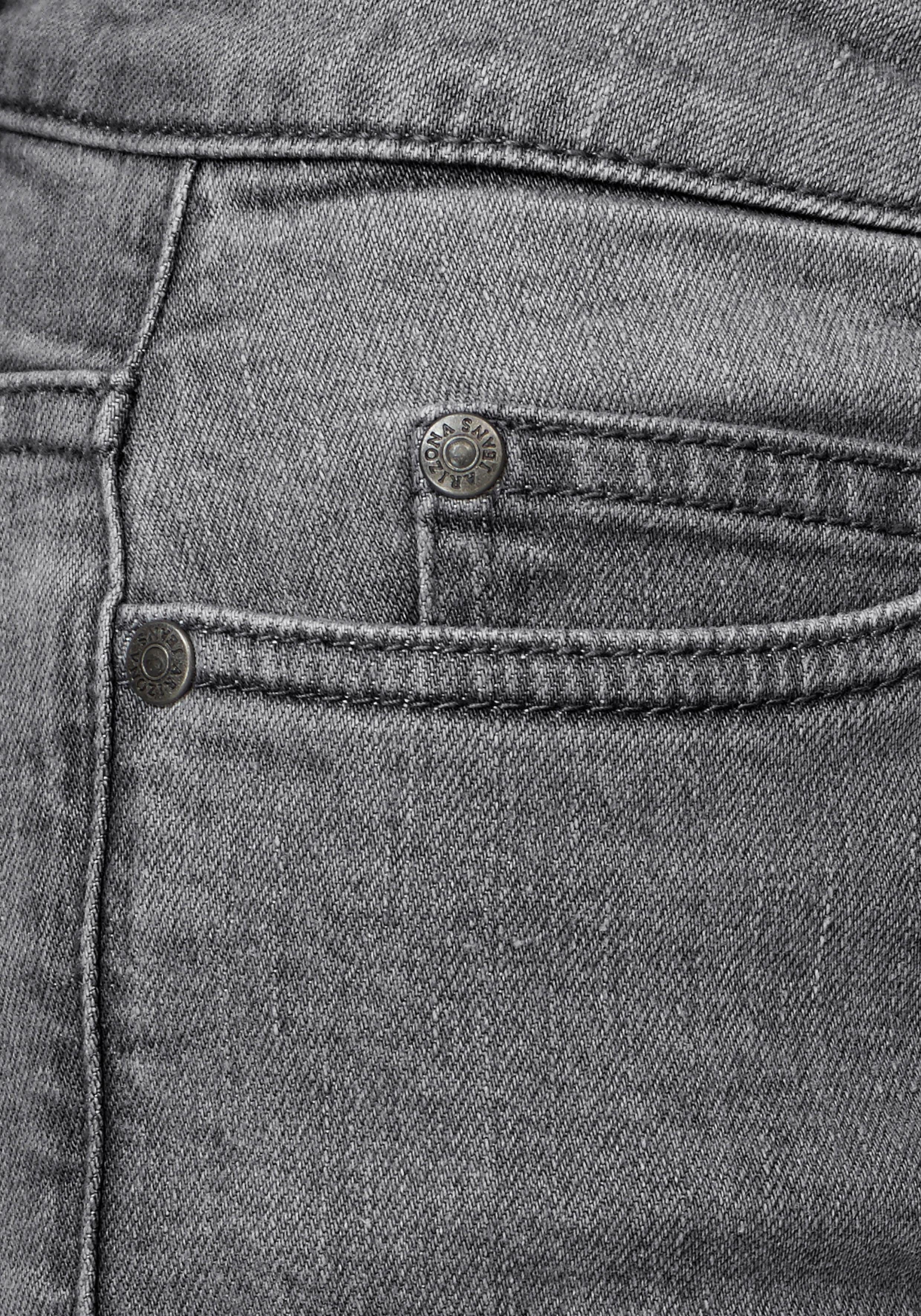 Arizona Bootcut-Jeans Comfort-Fit High Waist grey-used