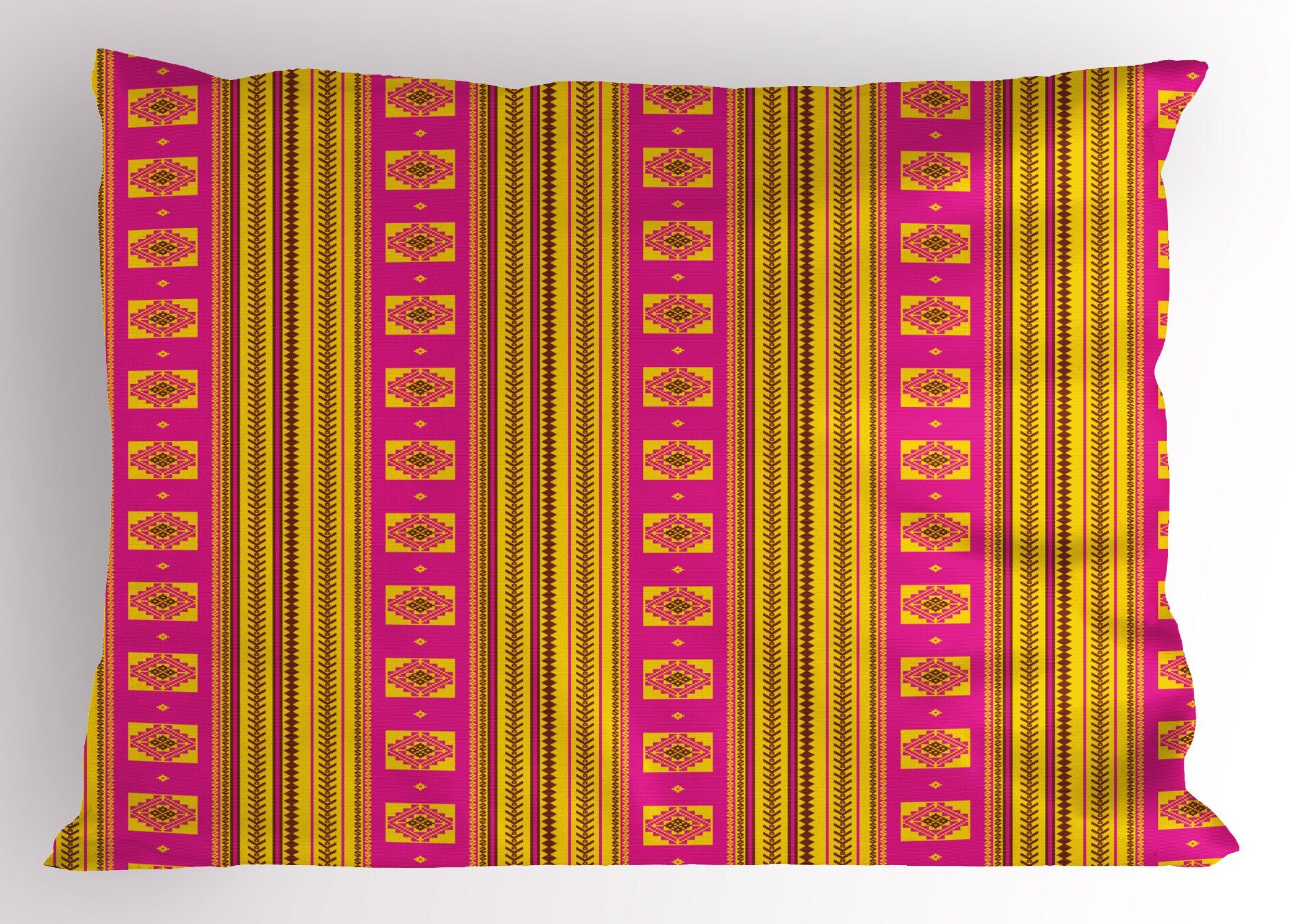 Kissenbezüge Dekorativer Standard King Size Gedruckter Kissenbezug, Abakuhaus (1 Stück), Ethnisch traditionelle Verzierungen