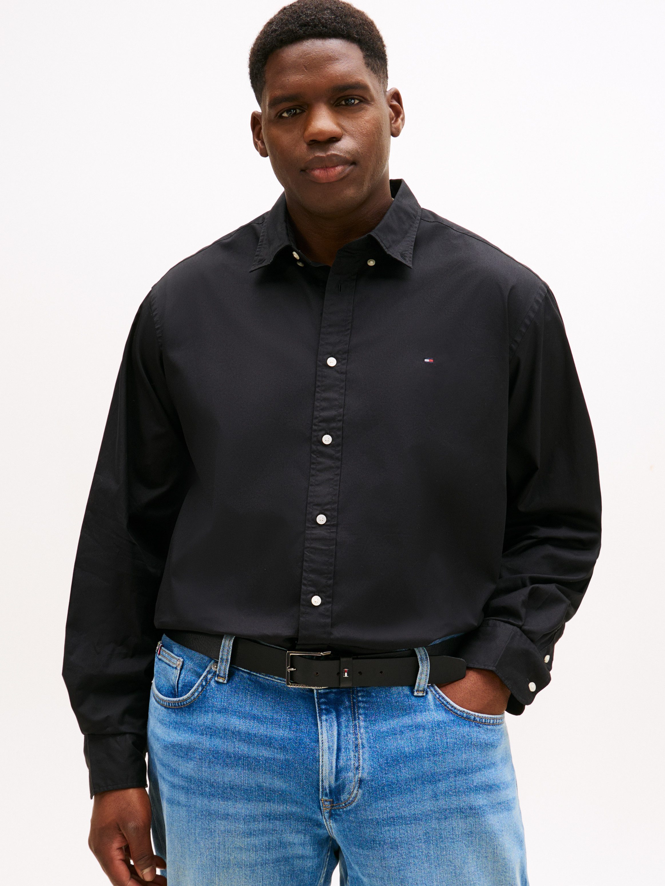 Tommy Hilfiger Big & Tall Langarmhemd BT-FLEX POPLIN SOLID Große Größen, re günstig online kaufen