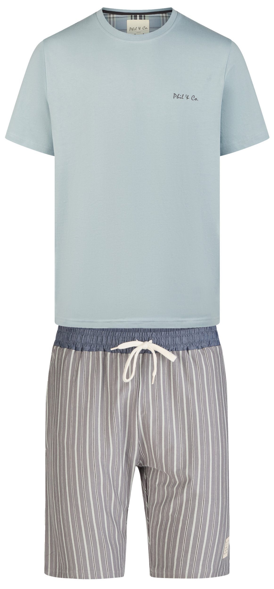 Phil & Co. Schlafanzug Herren Shorty Pyjama (2 tlg) Baumwolle günstig online kaufen