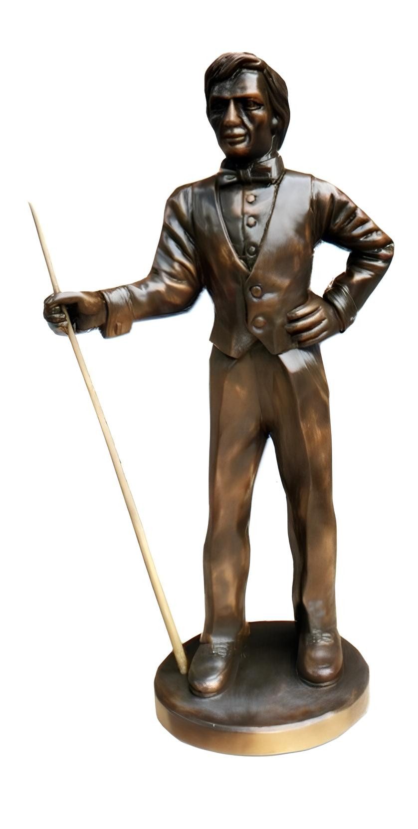 JVmoebel Dekoobjekt Pool Billard Figur aus Polyresin in Schwarz und Gold, Made in Europa