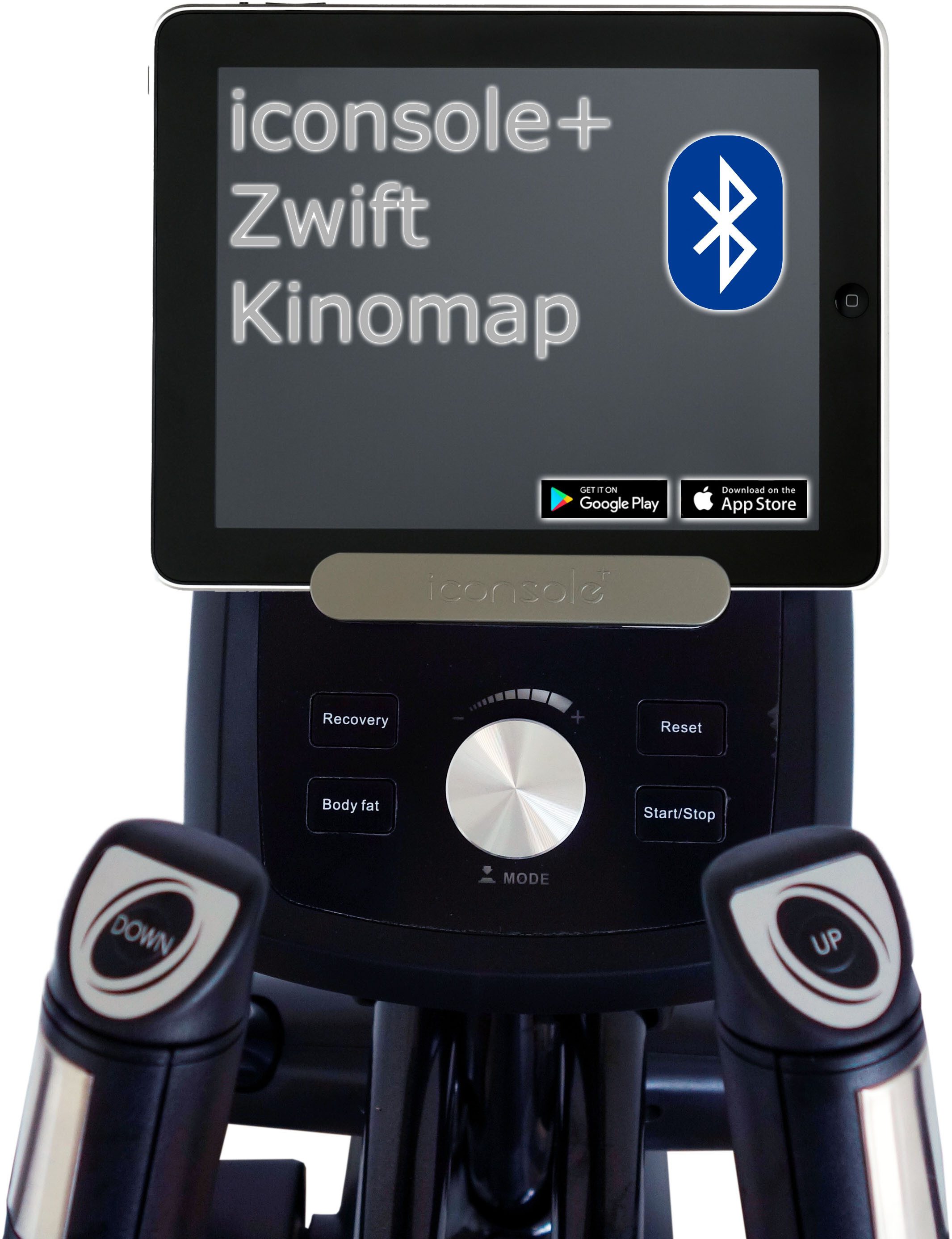 U.N.O. FITNESS Ellipsentrainer XE 5500 (BMI Analyse Programm), 180 kg max. Benutzergewicht, 16 Widerstandsstufen