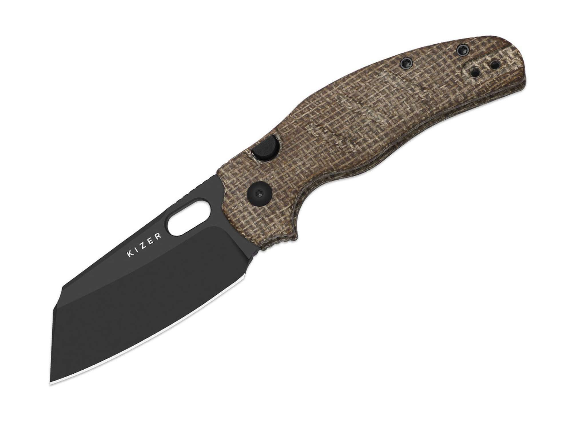Kizer Taschenmesser Kizer C01C 2.9 CD Elmax Brown Norplex UltreX Micarta DLC