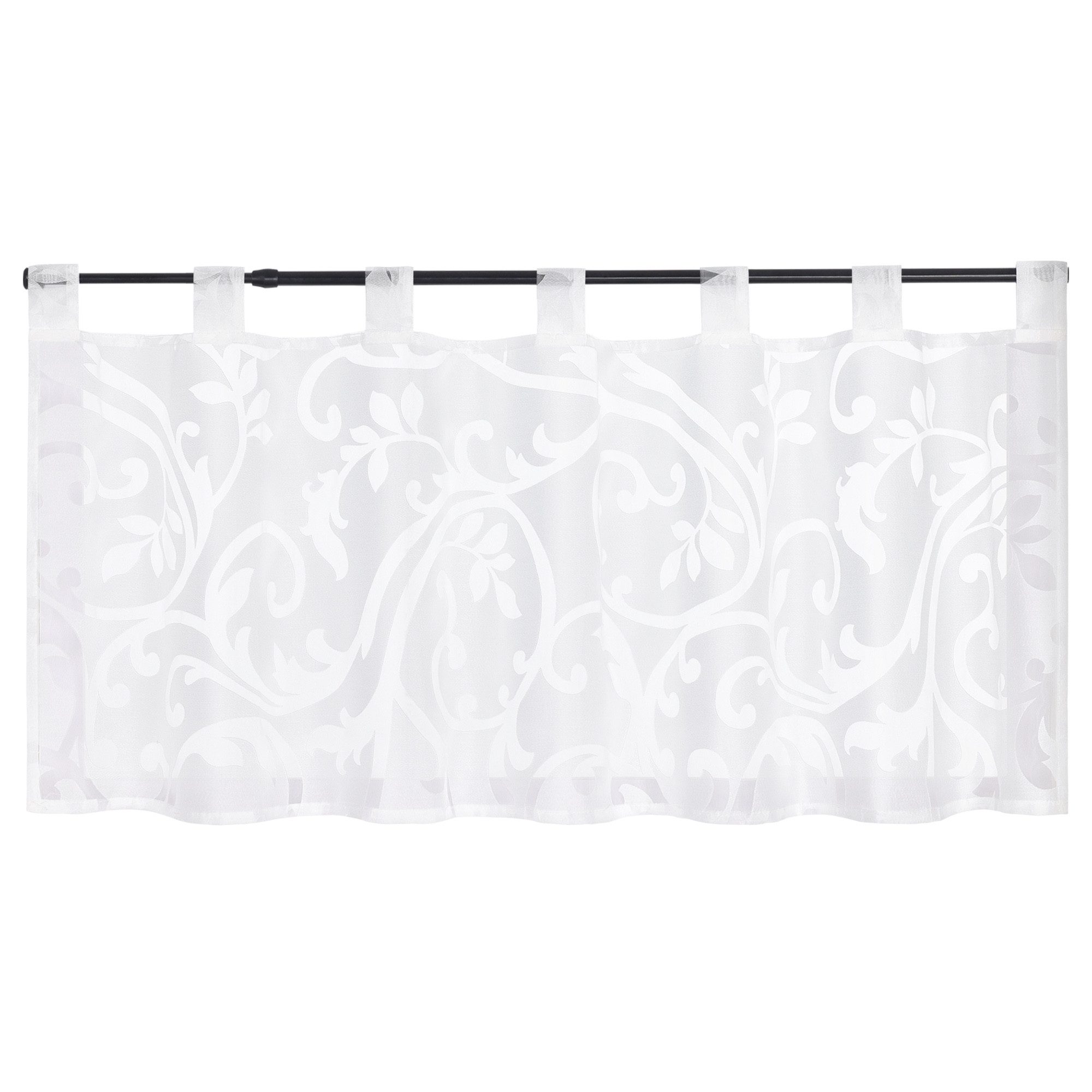 Joyswahl Scheibengardine (1 St), Schlaufen, transparent, Ausbrenner, Kurz, günstig online kaufen