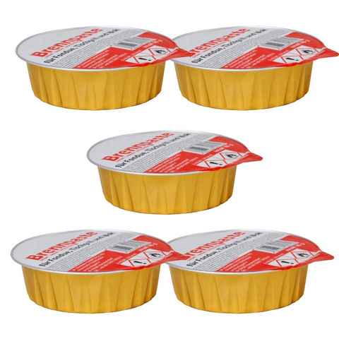 KS-Direkt Brennpaste 5x Brennpaste Brenngel für Fondue Chafing Anzündpaste Feuerpaste 80g, 0.4 kg, Deutsche Herstellung, kein hochgiftige Methanol beigemischt !!!