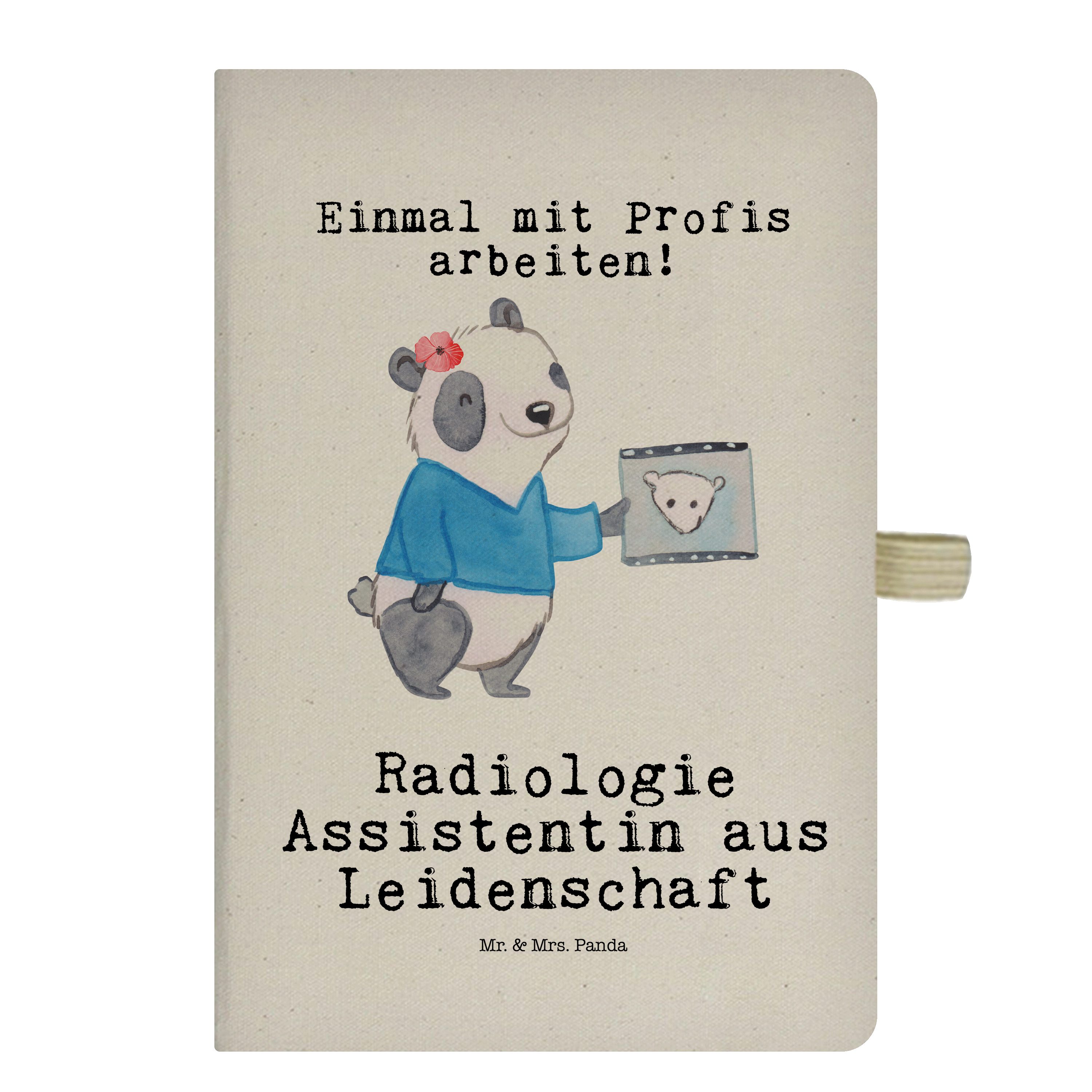Mr. & Mrs. Panda Notizbuch Radiologie Assistentin aus Leidenschaft - Transparent - Geschenk, Ein Mr. & Mrs. Panda