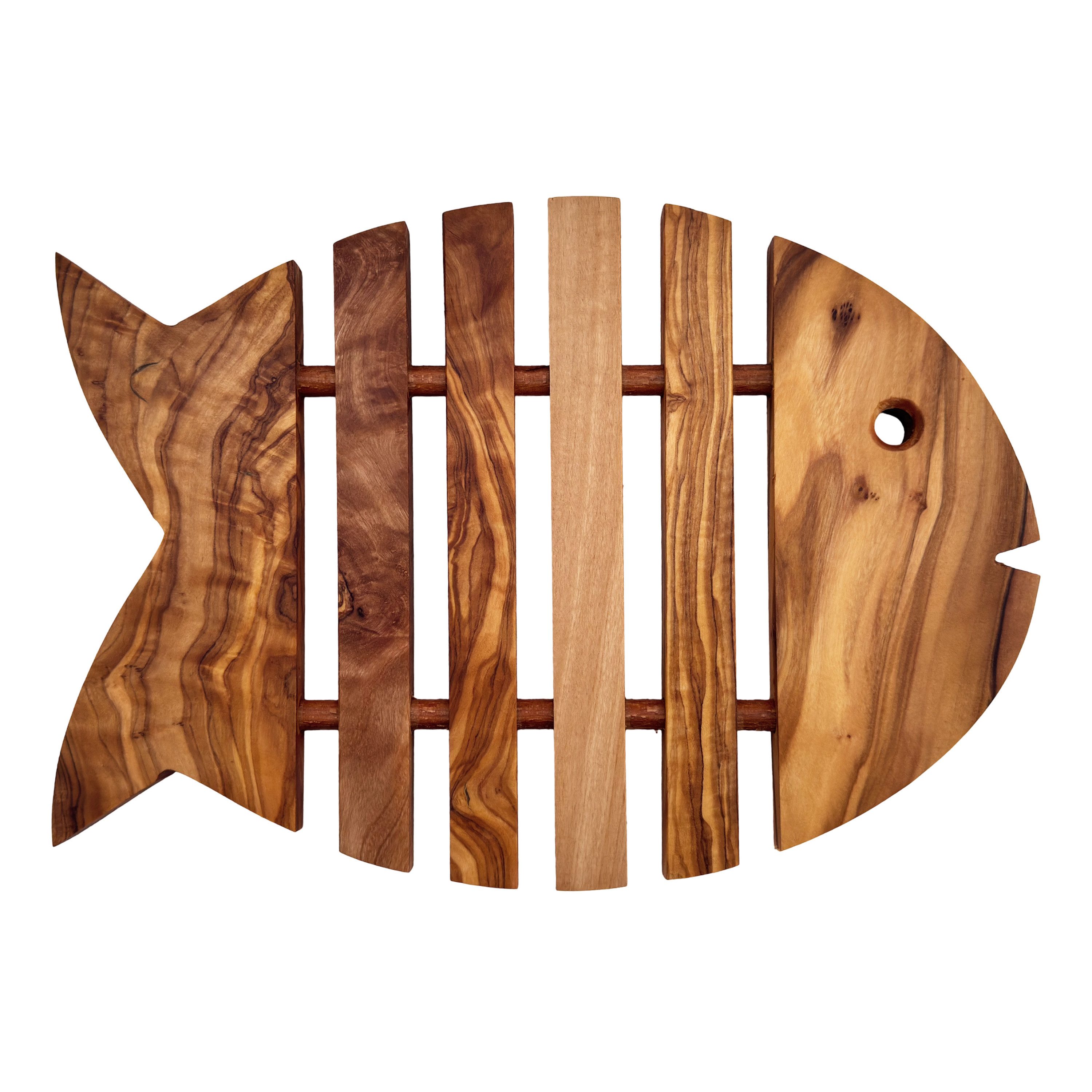 medina mood Topfuntersetzer "Cool Down Fish" Untersetzer für Töpfe & Deko aus Olivenholz, 1-tlg.