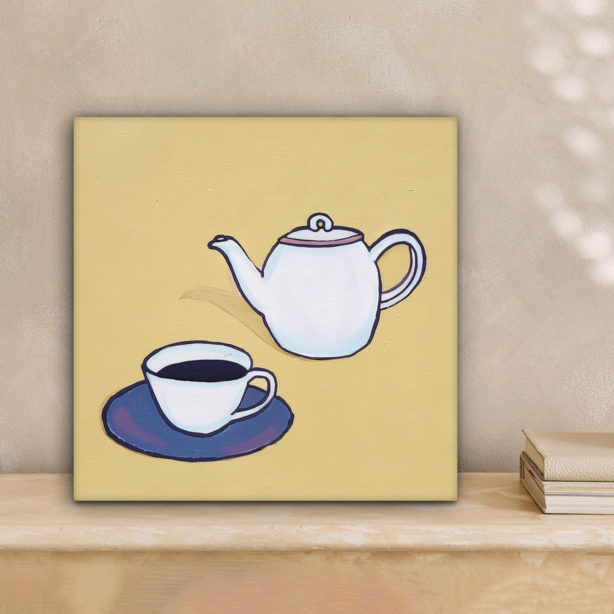 OneMillionCanvasses® Leinwandbild Teekanne - Tasse - günstig online kaufen