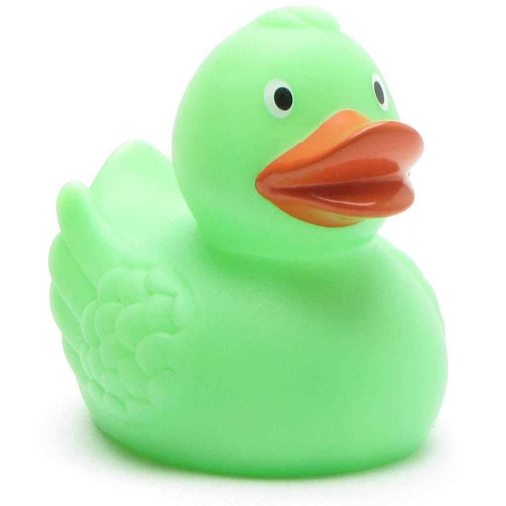 Schnabels Badespielzeug Badeente Magic Duck mit UV-Farbwechsel - grün zu lila Quietscheente