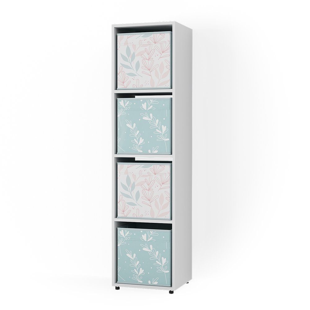 Vicco Raumteiler Ludus, Weiß, 142.5 x 36.2 cm mit 2 Faltboxen opt.2 günstig online kaufen