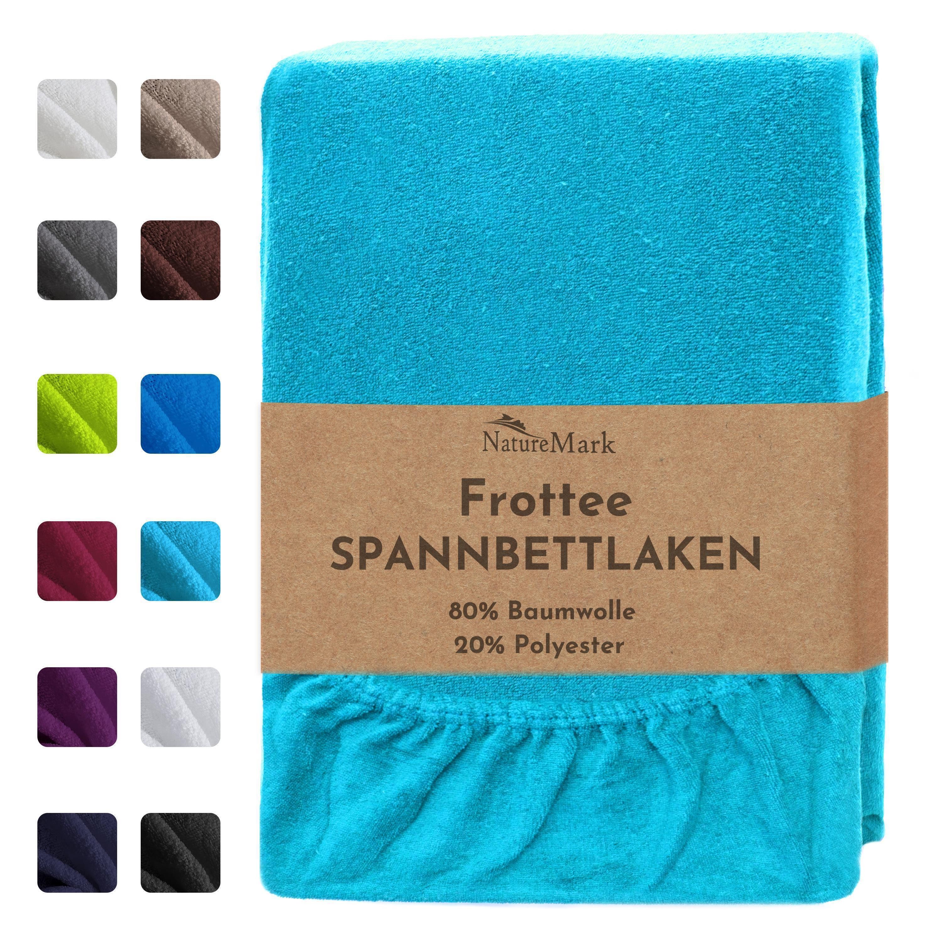 NatureMark Spannbettlaken Frottee Spannbetttuch, 80% Baumwolle / 20% Polyes günstig online kaufen