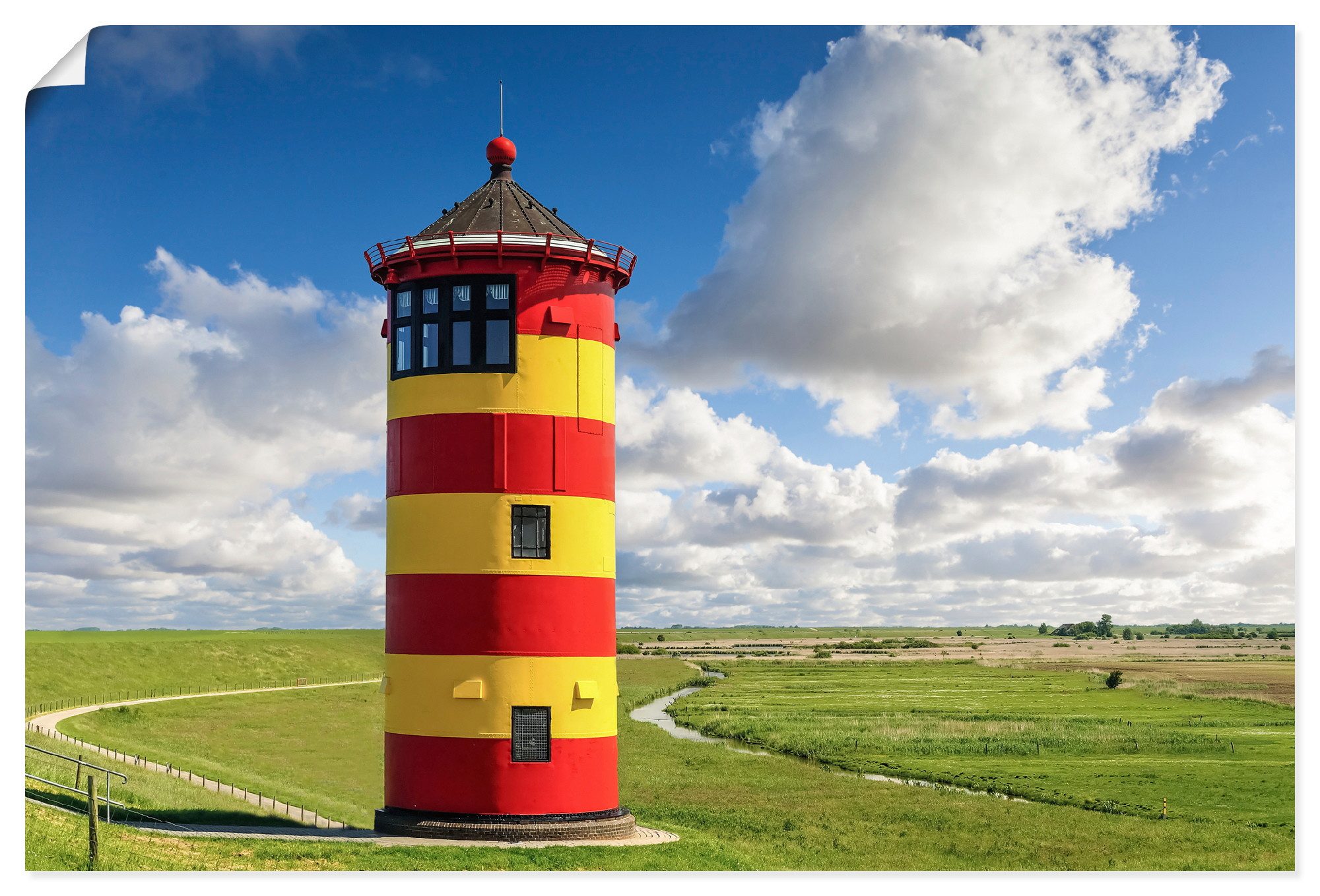 Artland Wandbild Pilsumer Leuchtturm in Ostfriesland, (1 St), als Alubild, Leinwandbild, Poster, Wandaufkleber in verschied. Größen