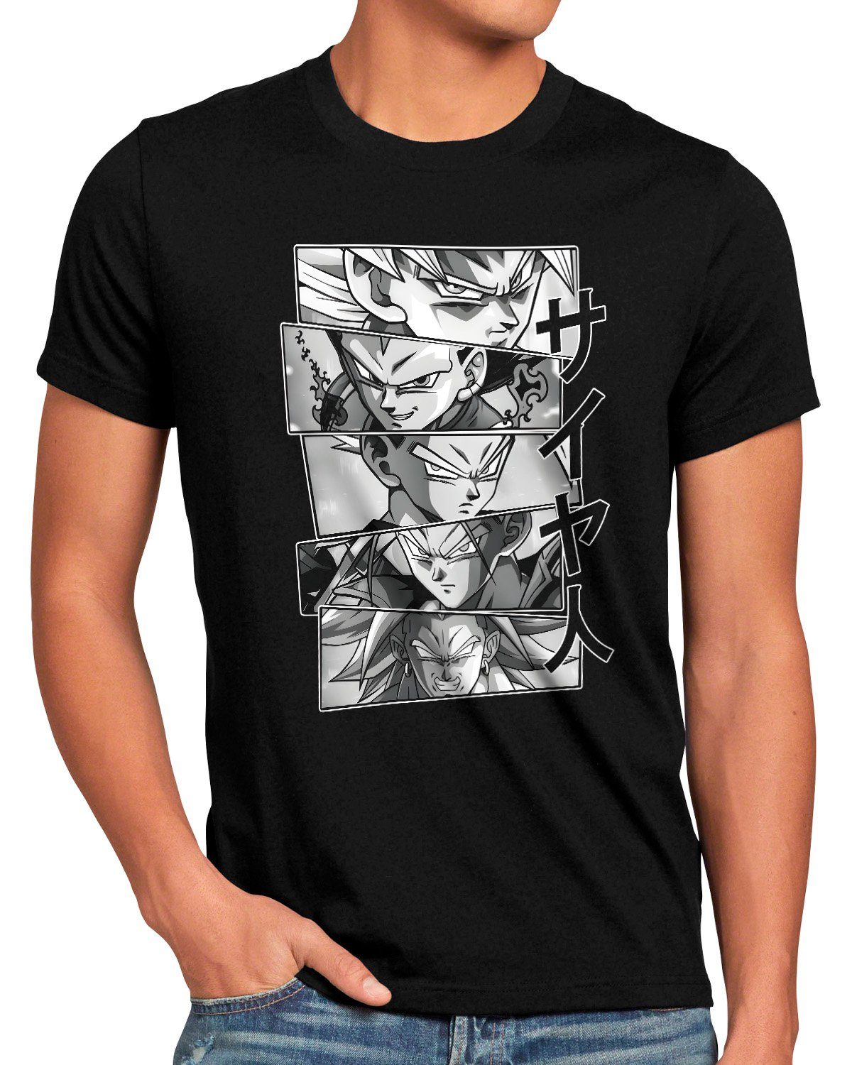 style3 Print-Shirt Herren T-Shirt Saiyan Heroes super dragonball z gt songoku breakers the kakarot