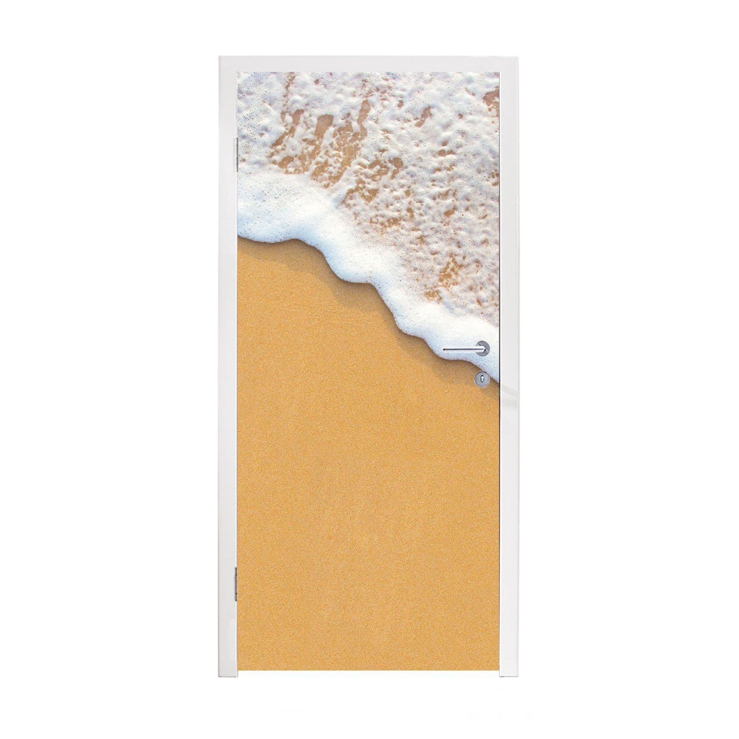 MuchoWow Türtapete Strand - Wasser - Meer - Tropisch - Sommer, Matt, bedruckt, (1 St), Fototapete für Tür, Türaufkleber, 75x205 cm