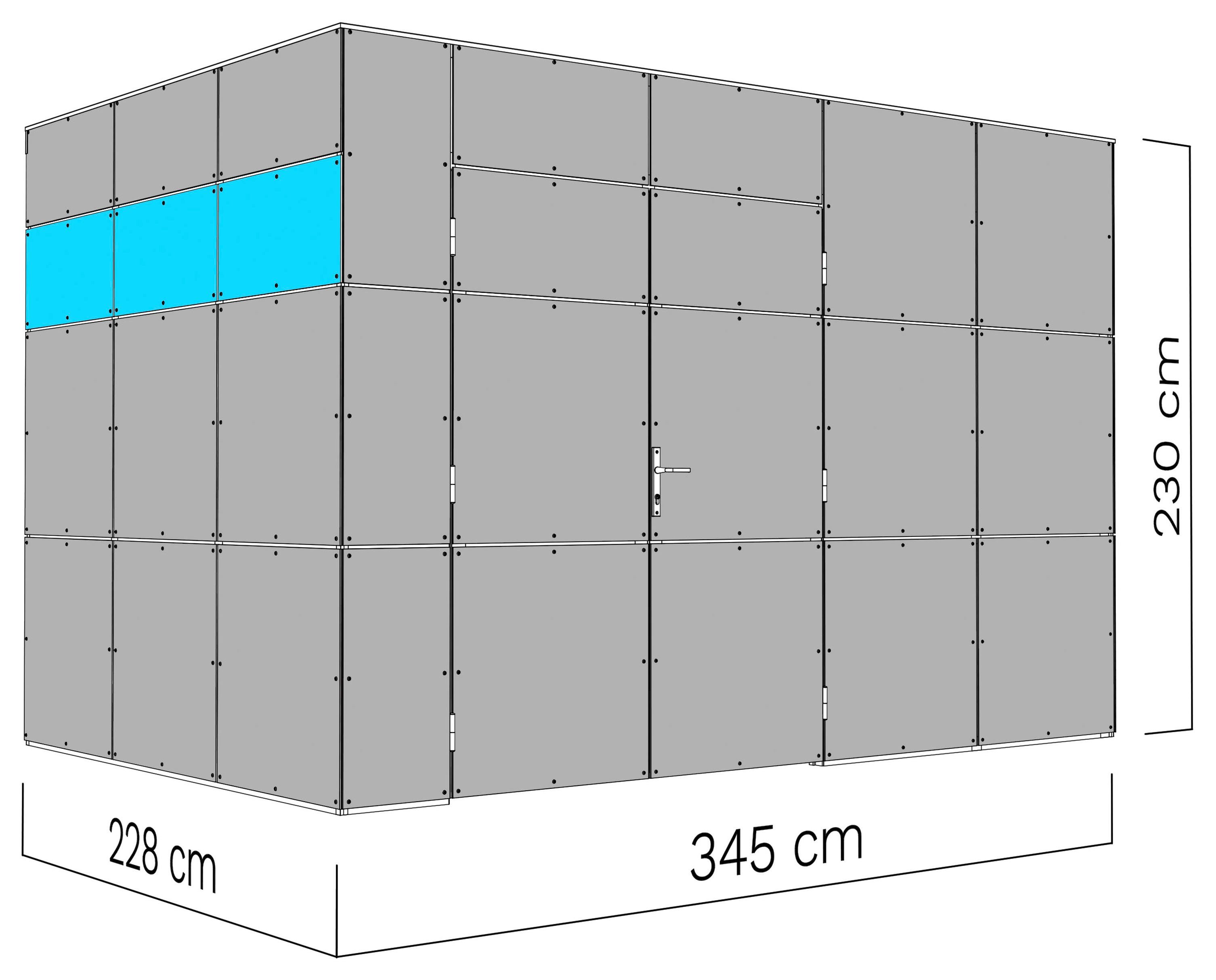 BERTILO Gartenhaus HPL 2, BxT: 345x236 cm