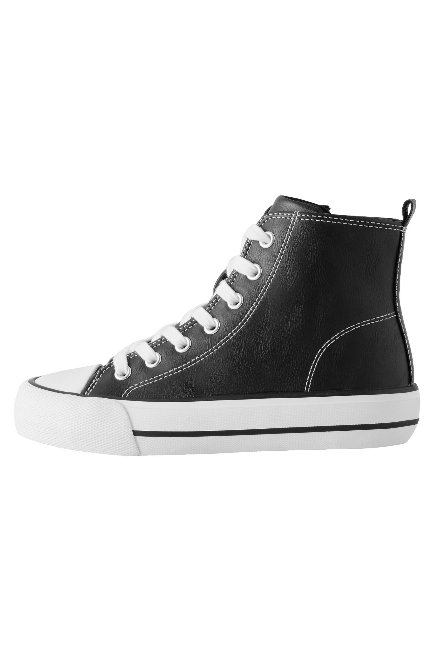 Next Hi-Top-Sneaker zum Schnüren, weite Passform Sneaker