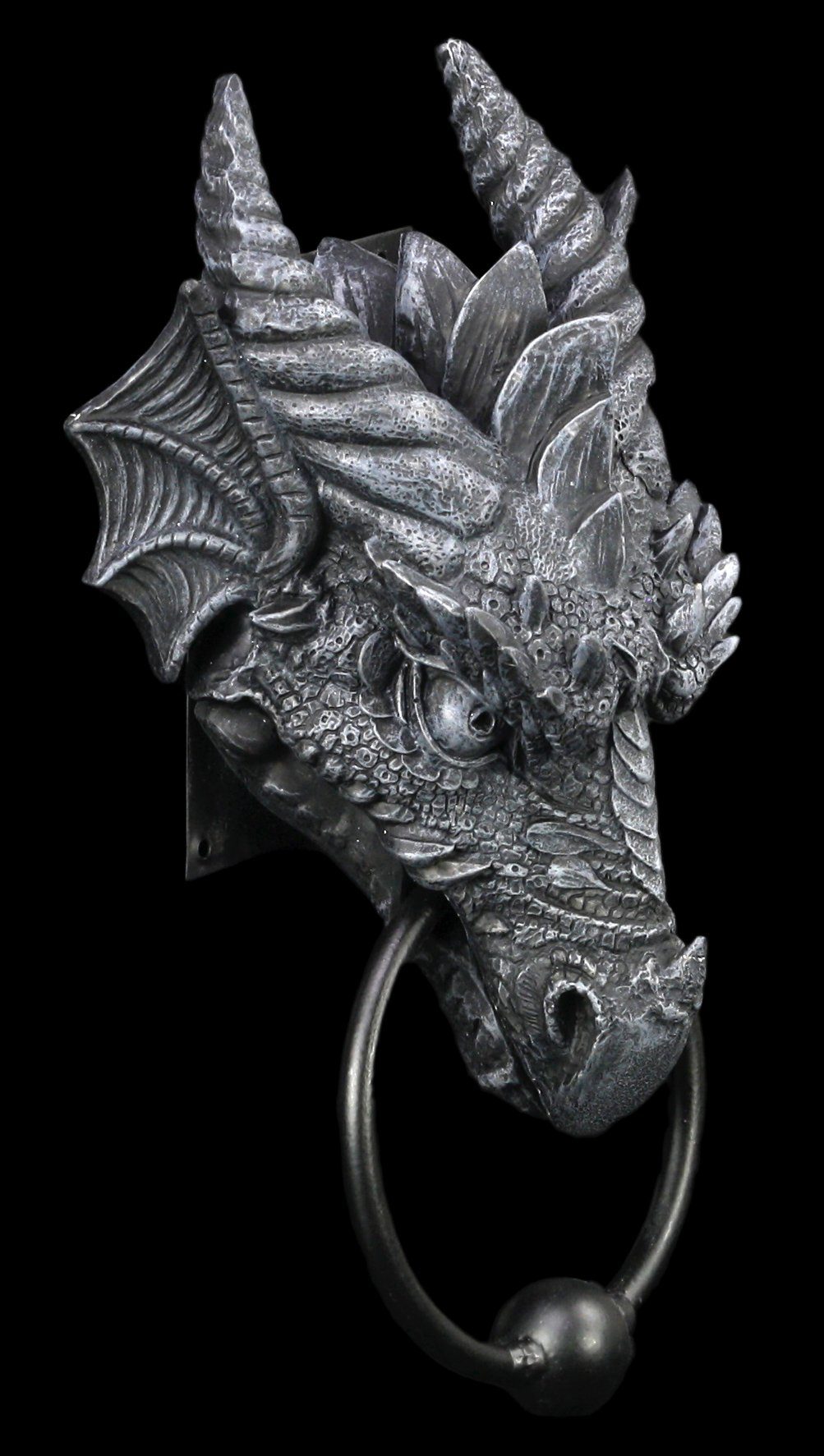 schwarz - Dekoration - Türklopfer Drache Dekoobjekt Gothic Kryst - Fantasy Figuren GmbH Shop