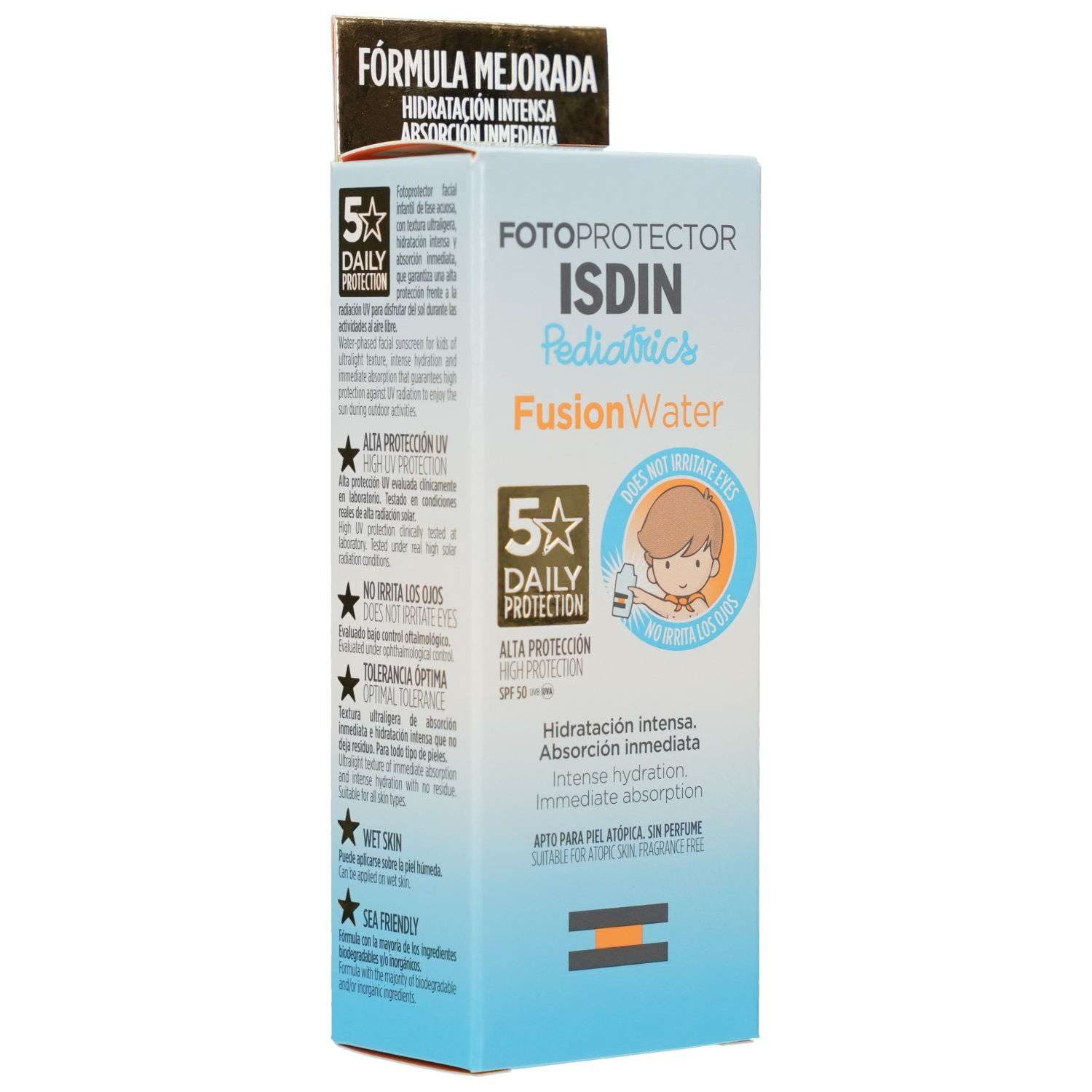 Isdin Sonnenschutzcreme ISDIN Fotoprotector Ped.Fusion Water Emuls.LSF 50 10St PZN 16243845