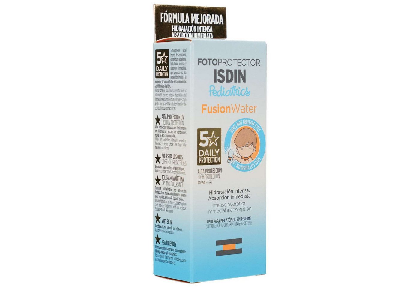 Isdin Sonnenschutzcreme ISDIN Fotoprotector Ped.Fusion Water Emuls.LSF 50 10St PZN 16243845