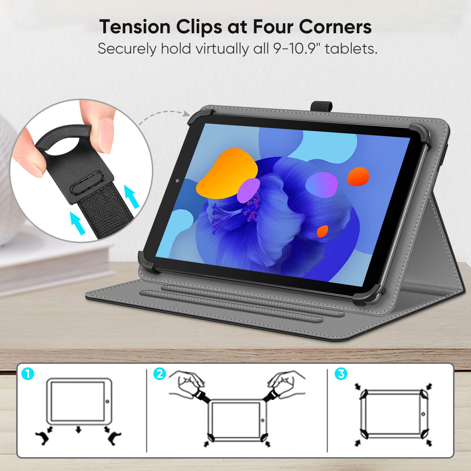 Fintie Tablet-Hülle Universal Hülle für Blackview Tab60 WiFi Tablet 10''/Tab 70/Tab 80 10" – Bild 5 von 5
