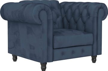 Dorel Home Chesterfield-Sessel Felix, mit Rückenlehne 3-fach verstellbar, Beine Massivholz, Sitzhöhe 46 cm