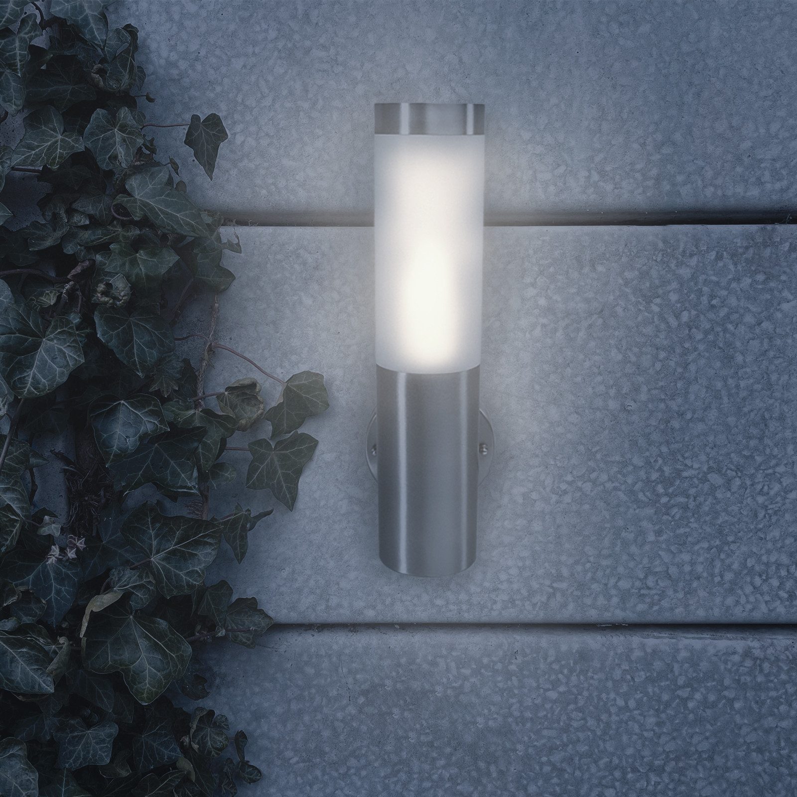 Grafner Außen-Wandleuchte Edelstahl Wandlampe Außen Wandleuchte 10WB, Energiesparend, ohne Leuchtmittel, je nach Leuchtmittel, Auch für LED Leuchtmittel geeigne – Bild 5 von 5