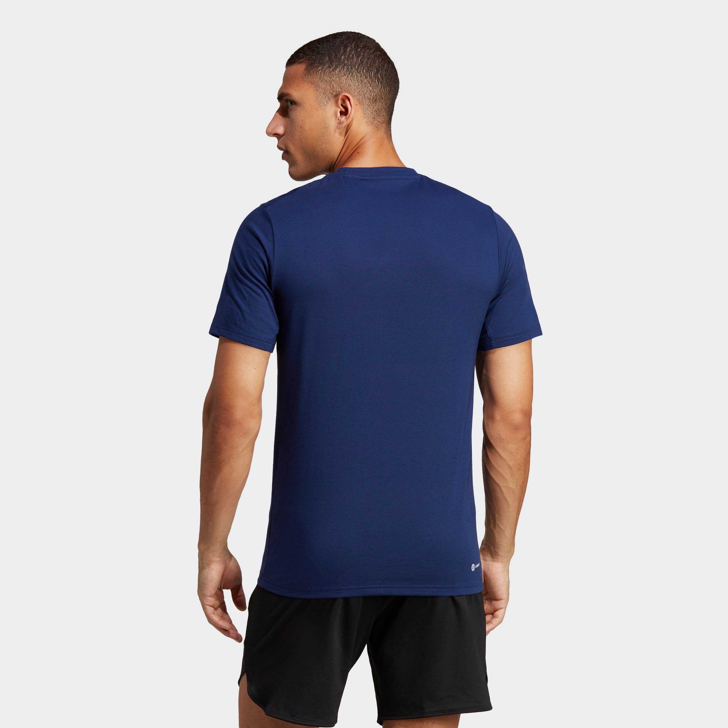 TR-ES / T White Dark Performance Blue T-Shirt adidas FR