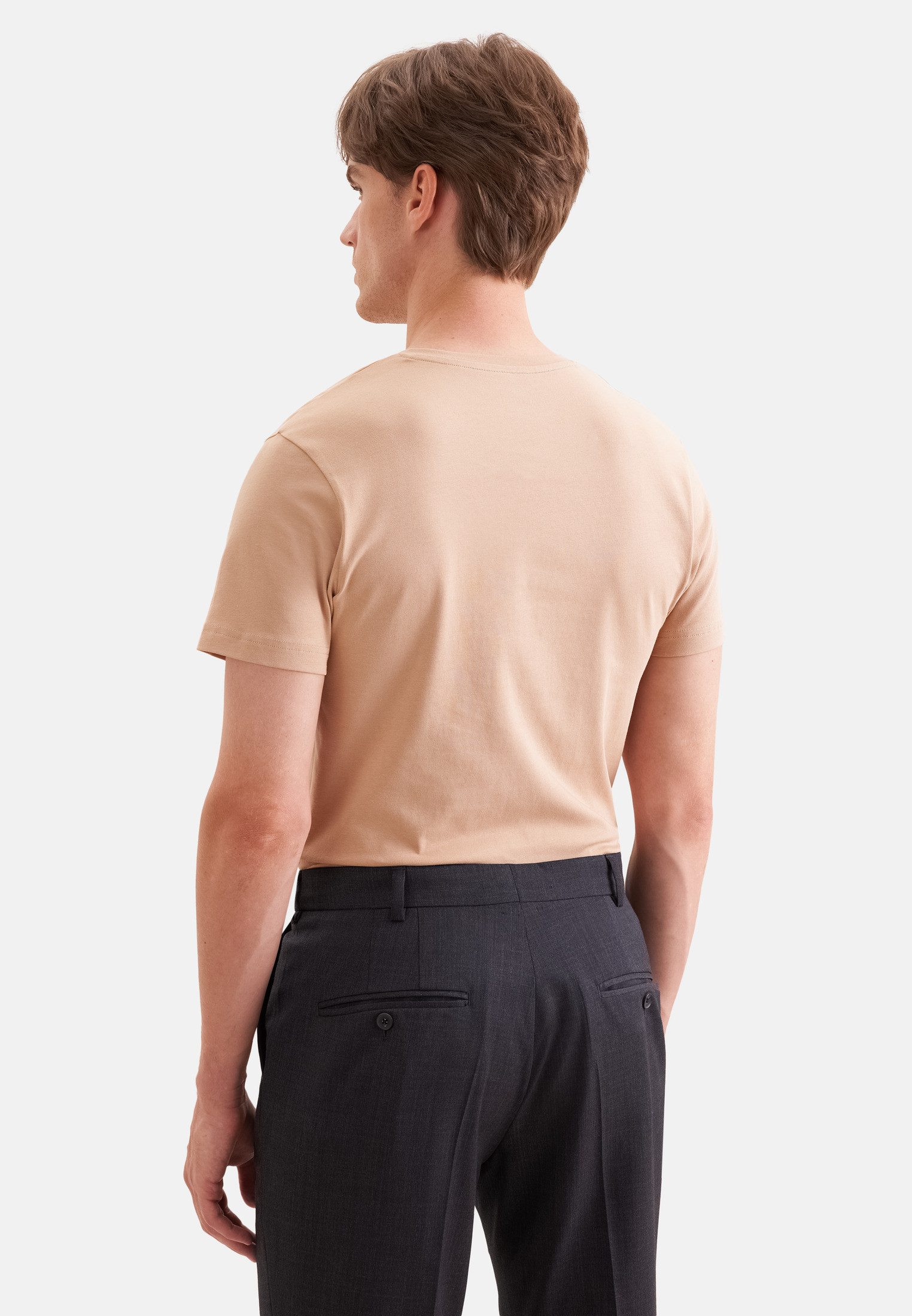 seidensticker T-Shirt 1/2 V-Neck Uni