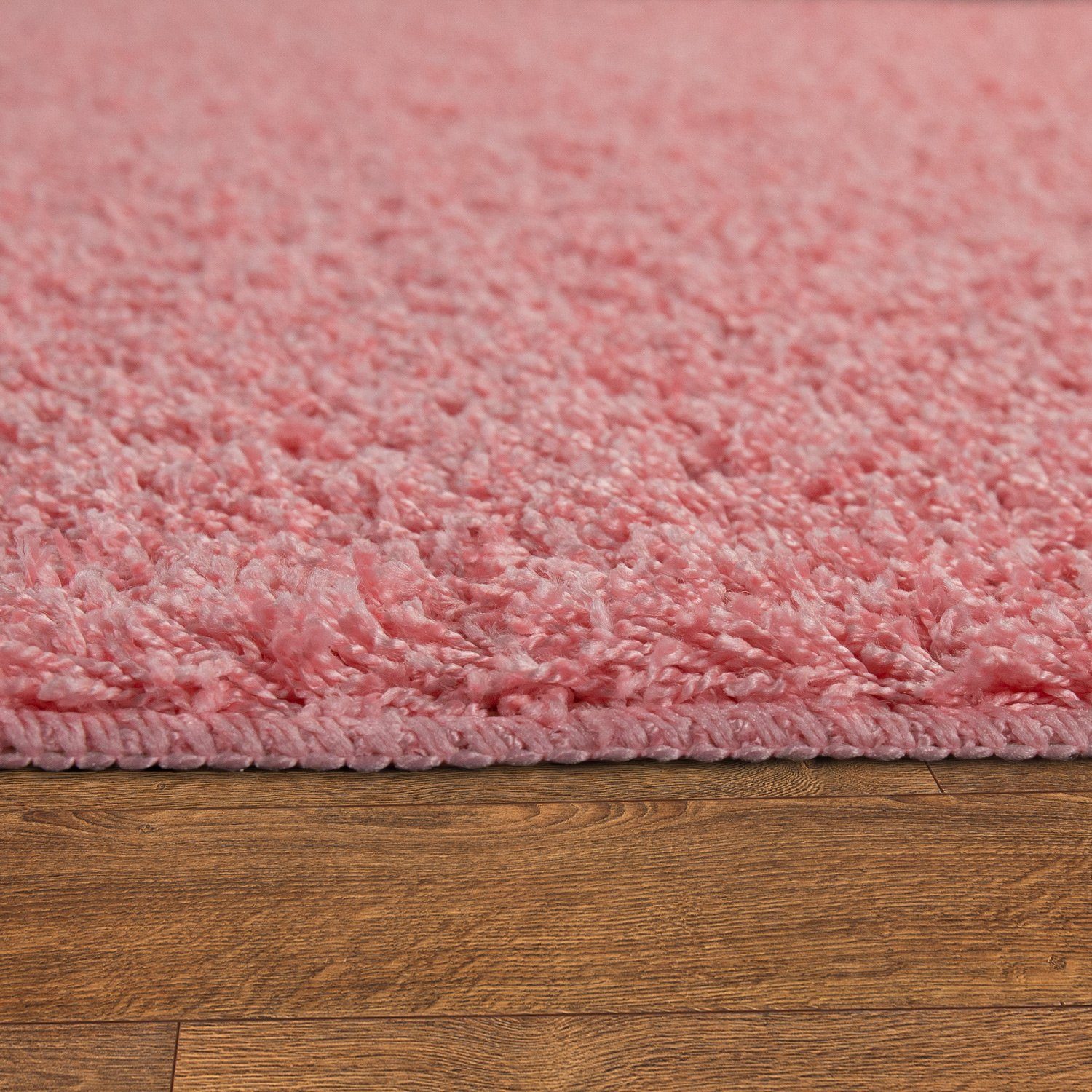 4 Waschbarer Home, Hochflor-Teppich Hochflor TT mm Rutschfest, Höhe: rechteckig, Pink Shaggy Teppich