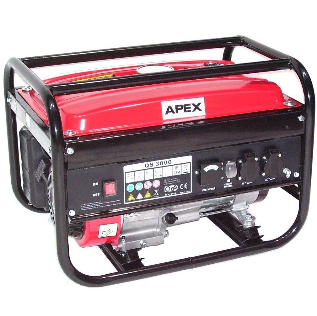 Apex Stromerzeuger Benzin Stromerzeuger 3000 Stromaggregat 06261 Generator, (1-tlg)