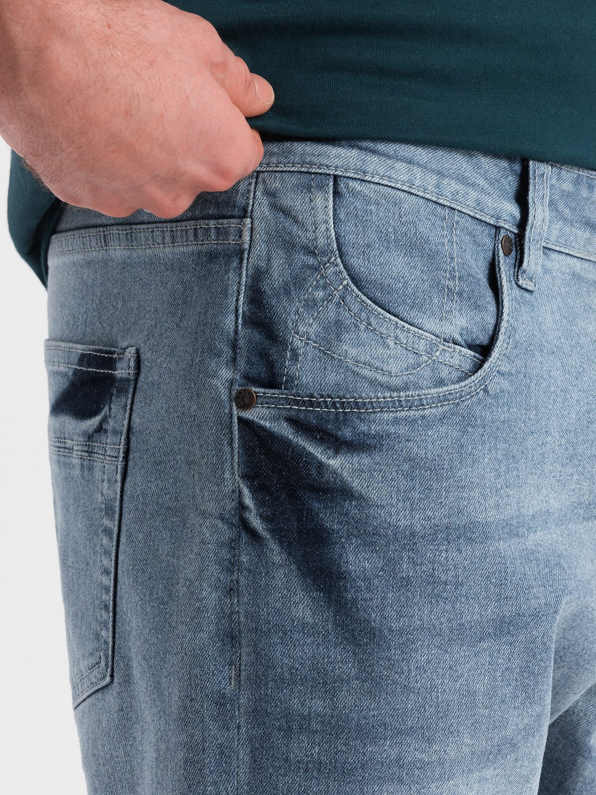 OMBRE Jeansshorts Denim-Shorts für Herren mit dezenten Waschungen