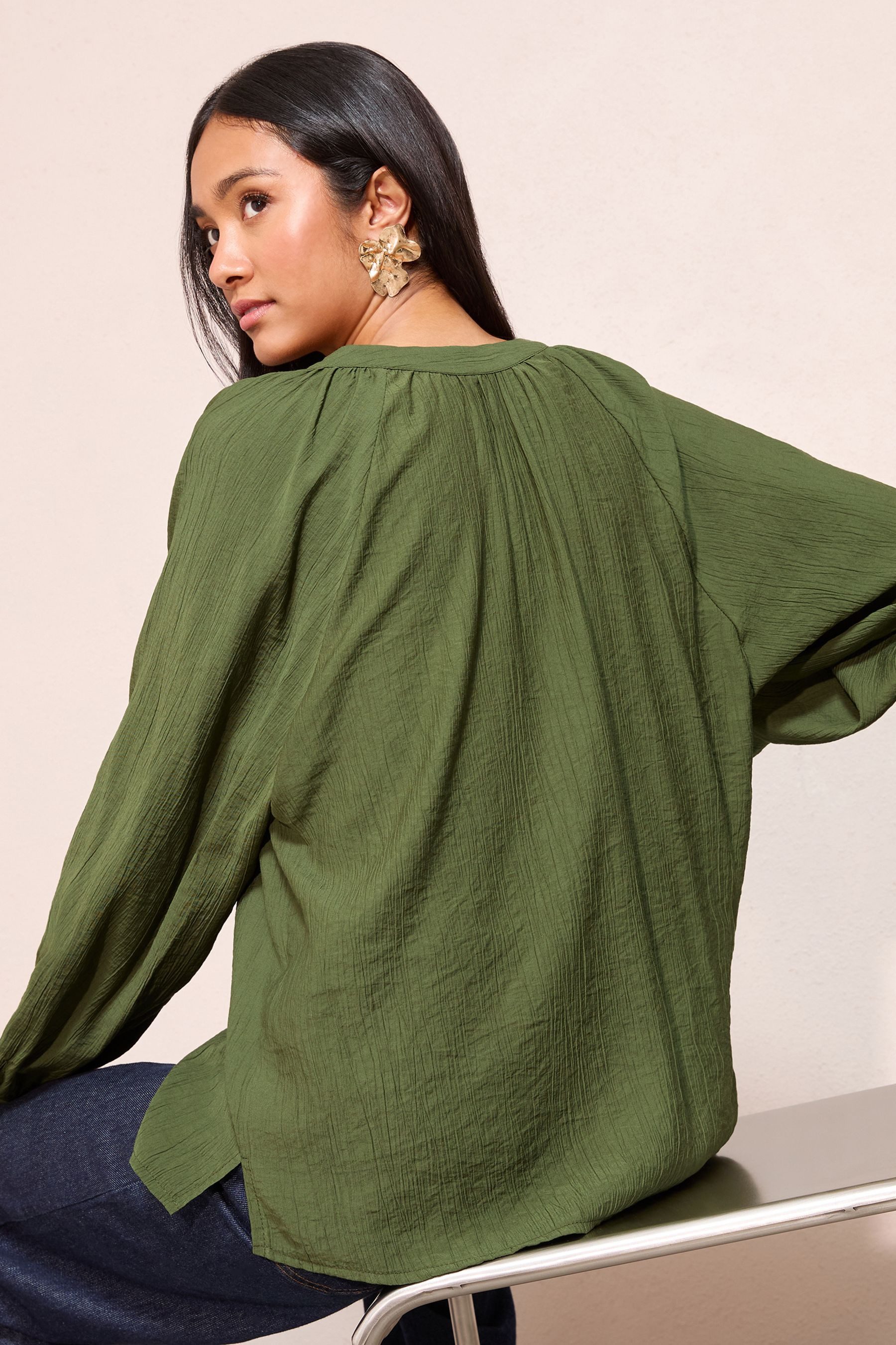 Friends Like These Hemdbluse Friends Like These strukturierte Bluse ohne Kr günstig online kaufen