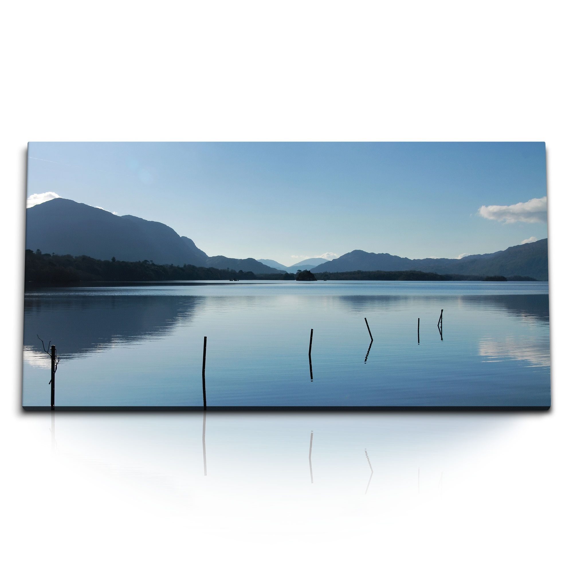 Leinwandbild Kunstdruck Bilder 120x60cm Berge Berglandschaft Bergsee See Natur