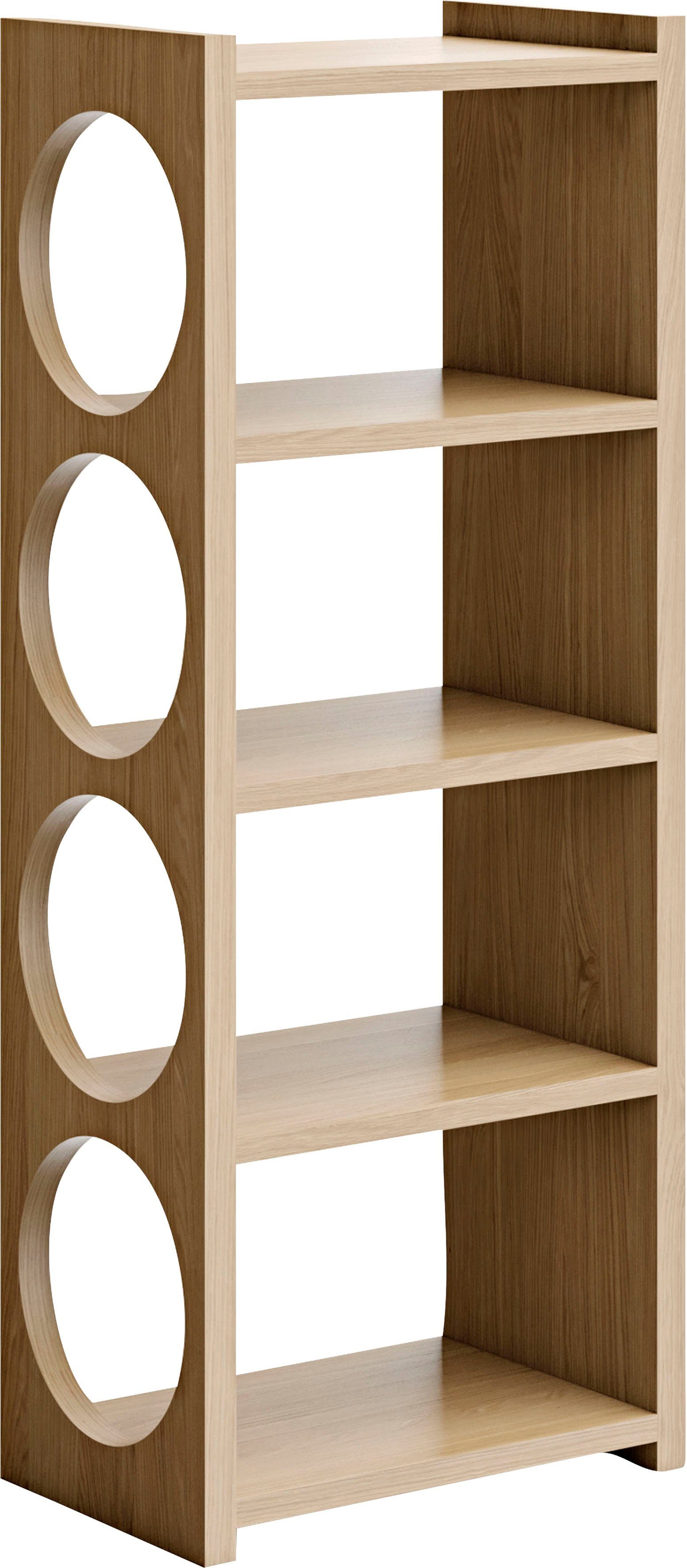 Woodman Bücherregal Bau, Höhe 160cm, Holzfurnier aus Eiche | Bücherschränke