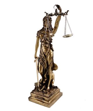 Kremers Schatzkiste Dekofigur XL Dekofigur Justitia Göttin der Gerechtigkeit 32cm Figur goldfarben