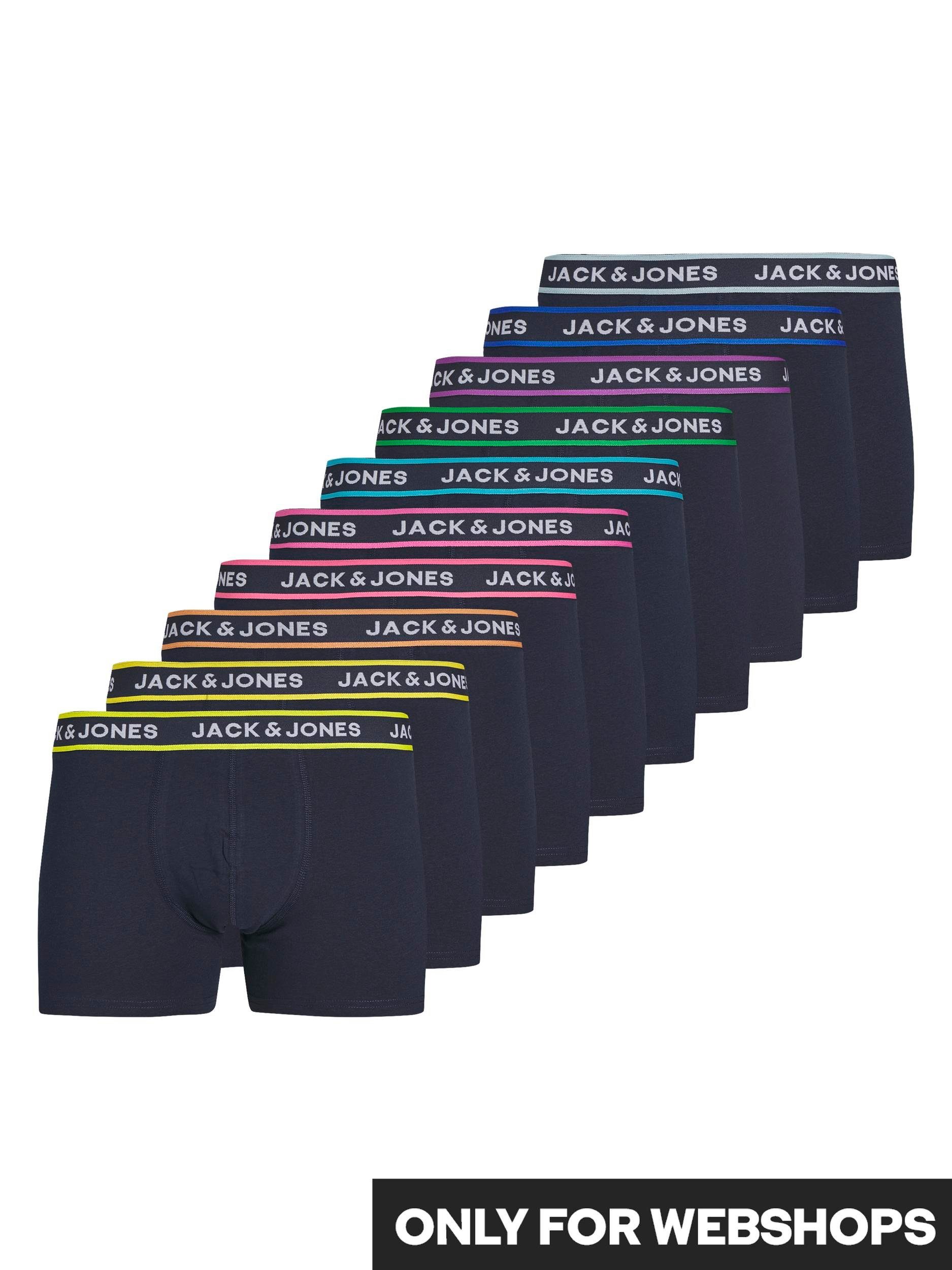 Jack & Jones Boxershorts JACLIME SOLID TRUNKS 10 PACK (Packung, 10-St)