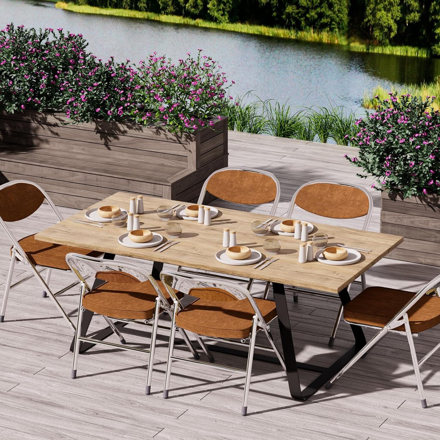 JEOBEST Klappstuhl Essstühle Klappstühle, Faltstuhl Besucherstuhl, günstig online kaufen