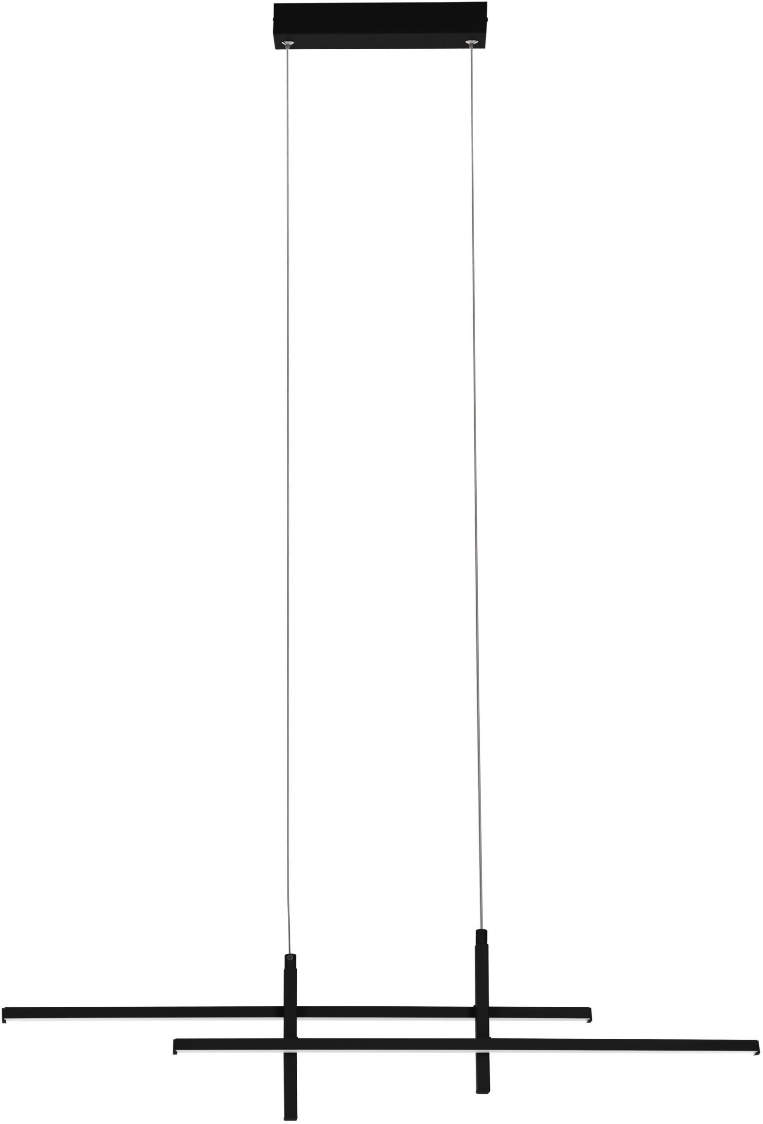 EGLO Hängeleuchte TREPILIANO Pendellampe - Alu, Stahl - LED - 20W - IP20, LED fest integriert, Warmweiß, Hängelampe, Deckenlampe, Wohnzimmer, Esszimmer, L110 x B7 x H120 cm