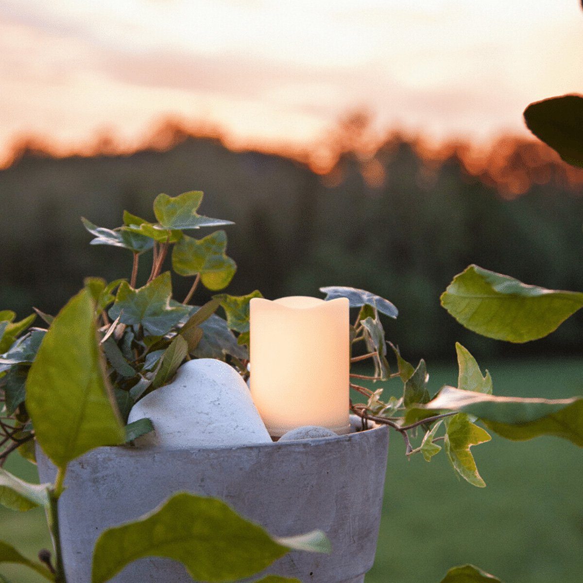 MARELIDA LED-Kerze LED Mini Kerze Grabkerze mit Feuereffekt mit Batterien H günstig online kaufen