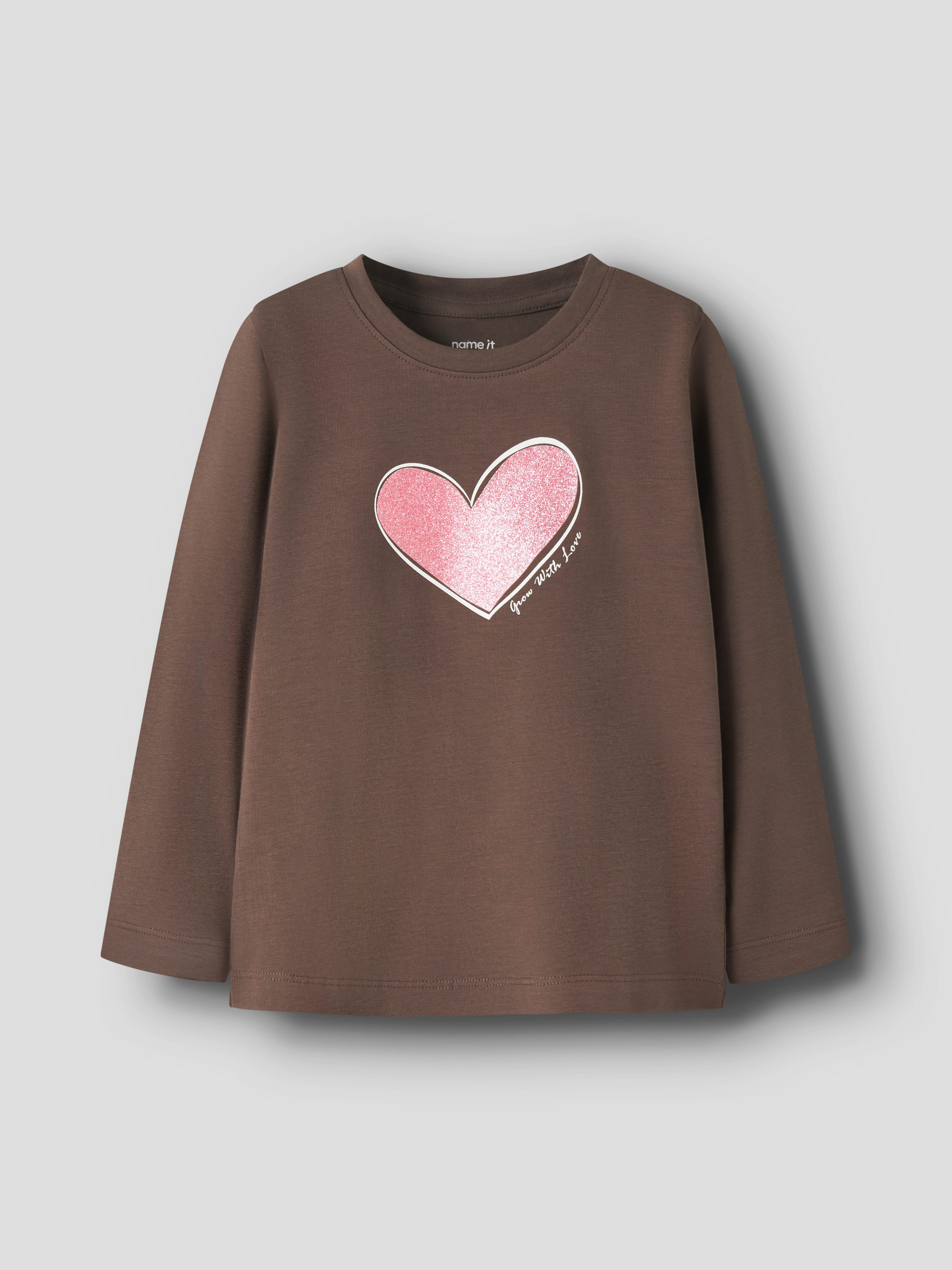 Name It Langarmshirt NMFKATELIN LS TOP PB Baumwollmischung, regular fit