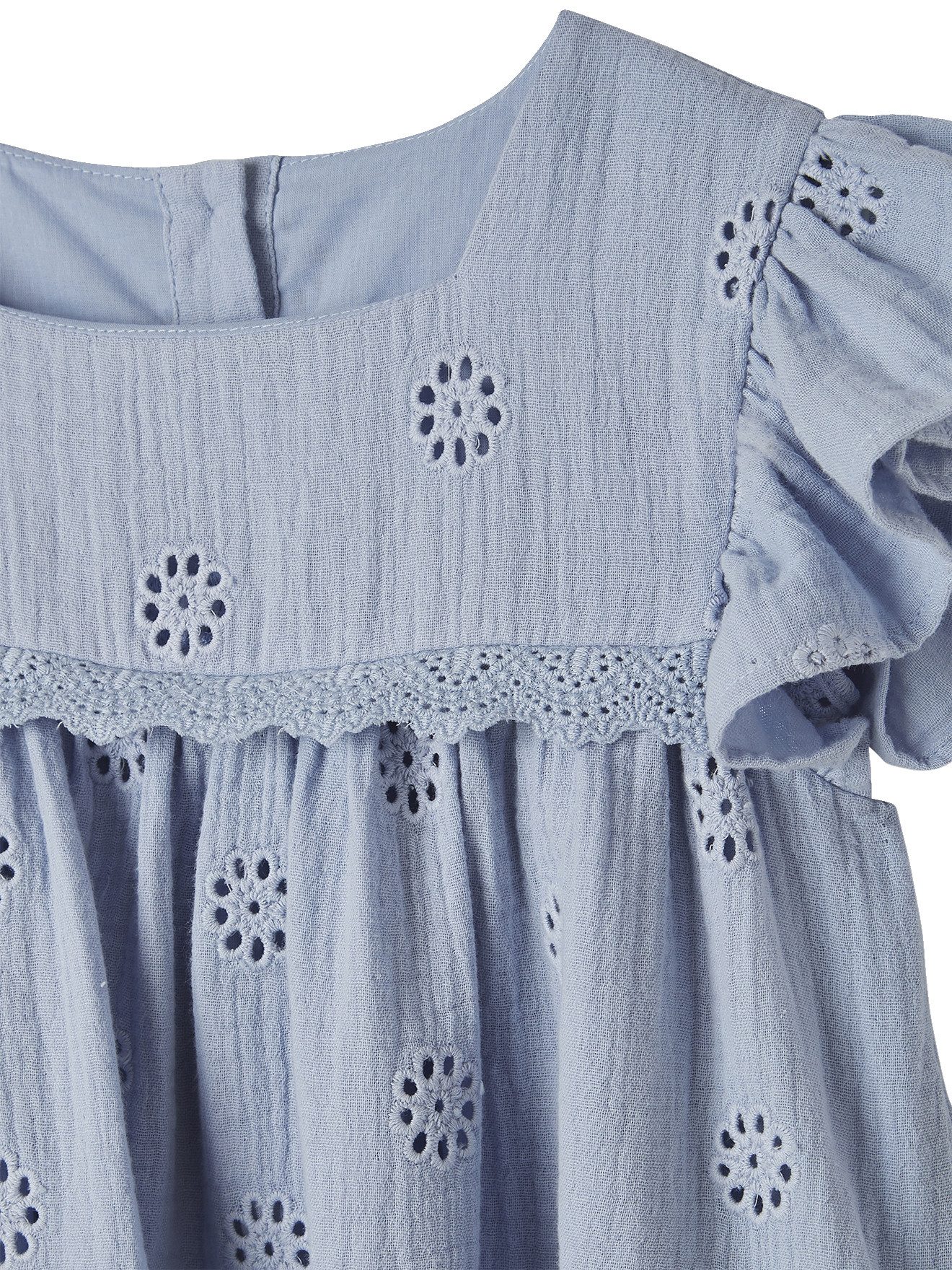 vertbaudet Minikleid Mädchen Musselinkleid
