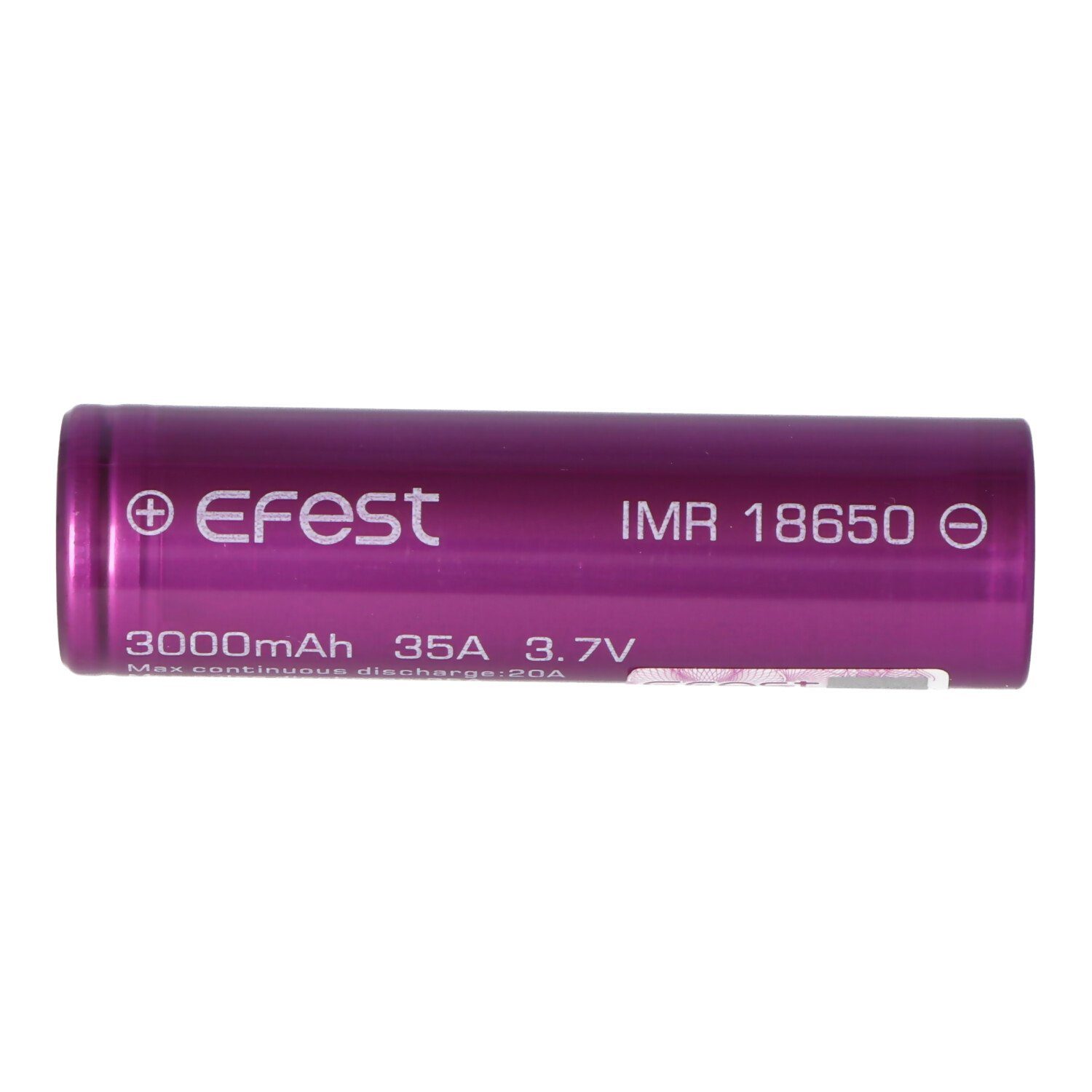 EFEST Efest - typ. 3,6V IMR 3000mAh V) min. 2900 Akku 2900mAh 3000mAh mAh 18650 3,7V (3,6 Purple
